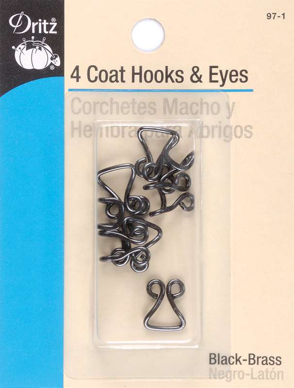 Coat Hooks & Eyes 3/8