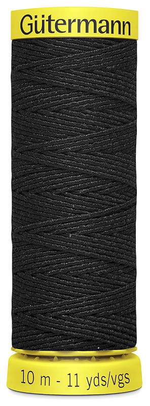 Elastic Thread 11yd Black