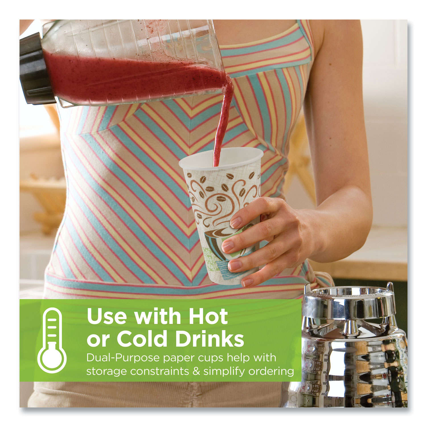 Hot Cups, Paper, 12oz, Coffee Dreams Design, 50 pack