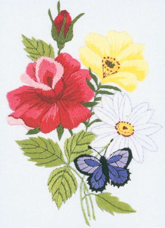 Butterfly & Floral Embroidery Kit 5