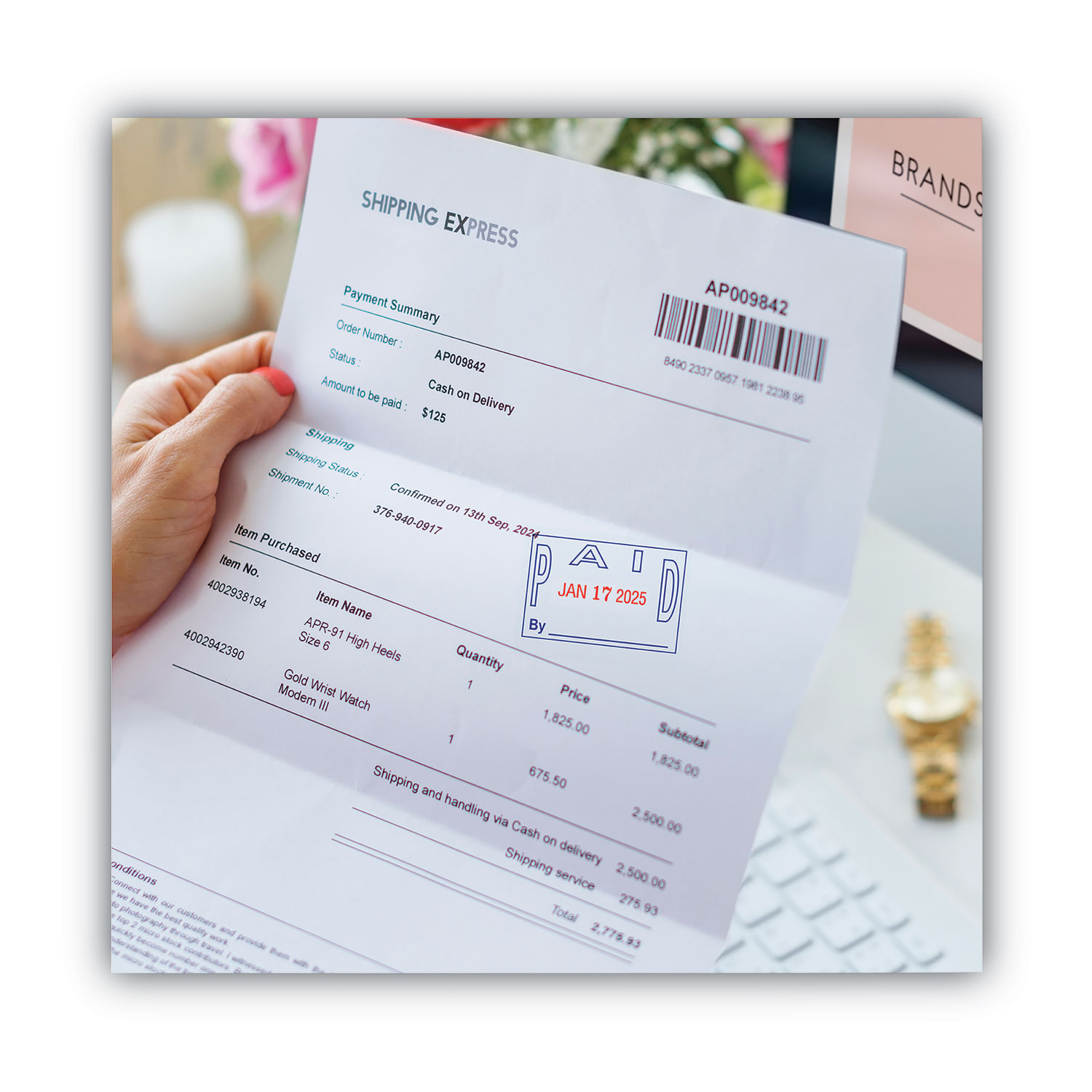 COSCO 2000PLUS® Two-Color Word Dater, 1 3/4 x 1, 