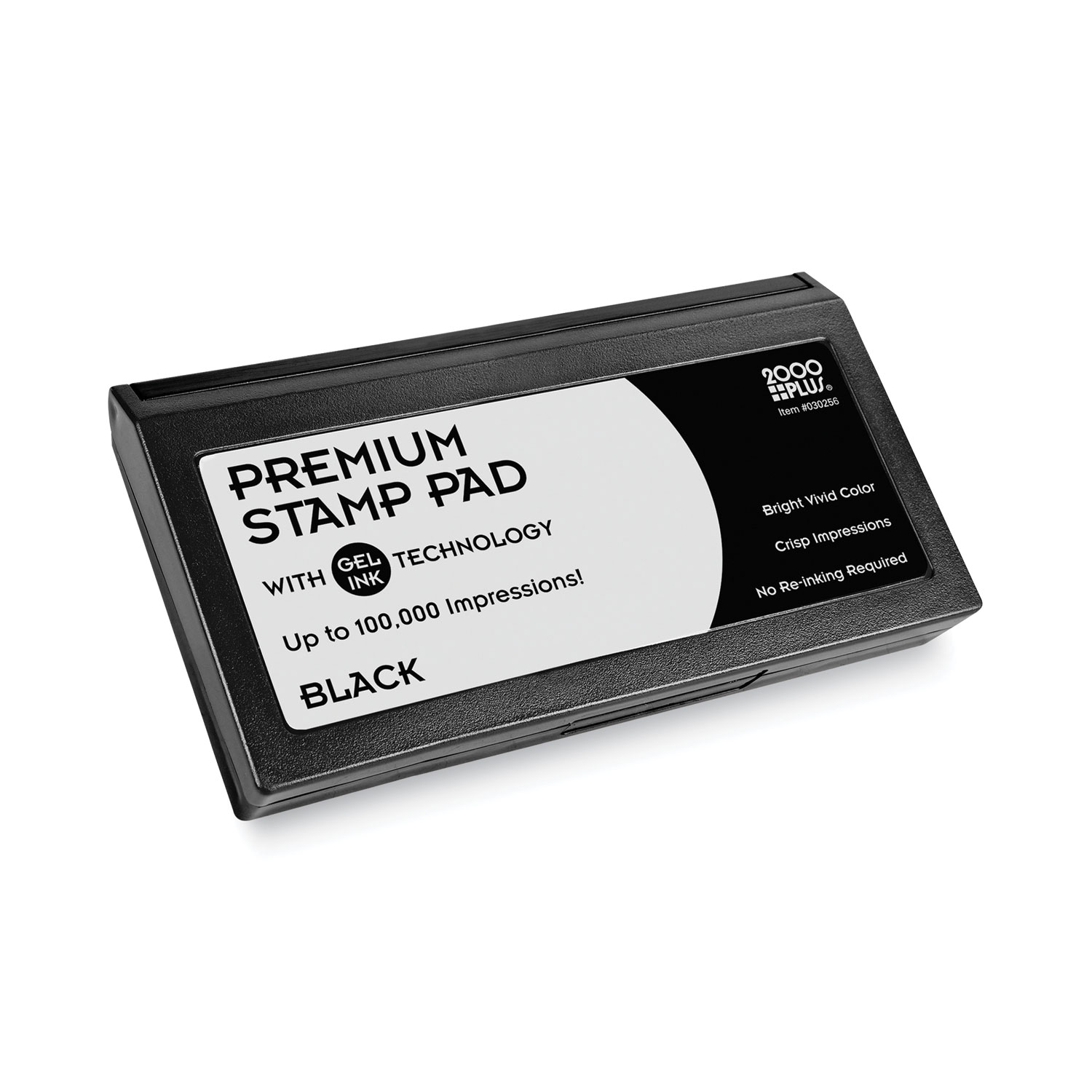 COSCO Microgel Stamp Pad for 2000 PLUS, 3 1/8 x 6 1/6, Black