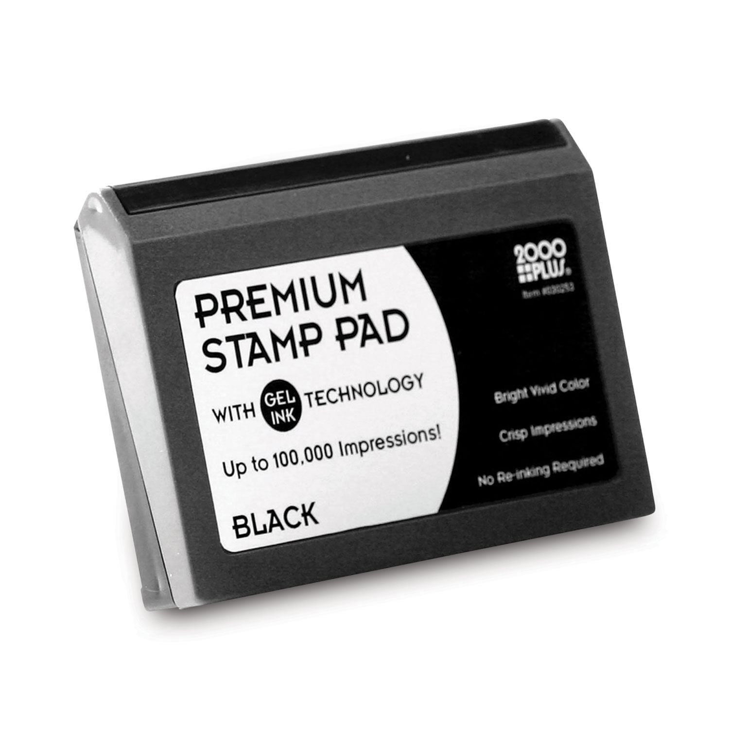 COSCO Microgel Stamp Pad for 2000 PLUS, 3 1/8 x 6 1/6, Black