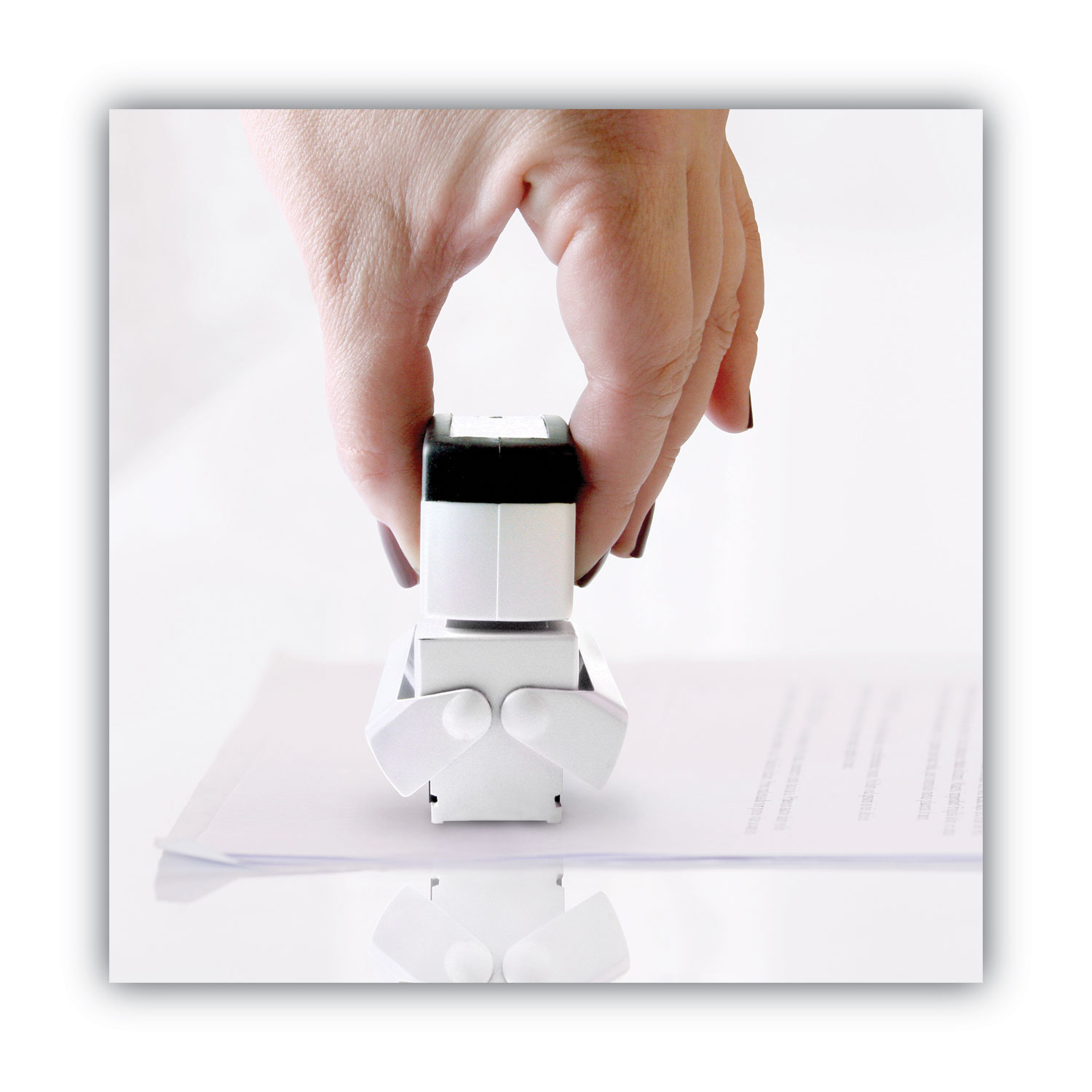 ACCUSTAMP2® Pre-Inked Shutter Stamp with Microban, Blue, ENTERED, 1 5/8 x 1/2