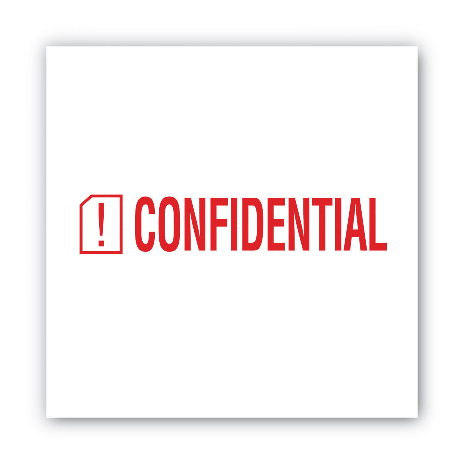 ACCUSTAMP2® Pre-Inked Shutter Stamp with Microban, Red, CONFIDENTIAL, 1 5/8 x 1/