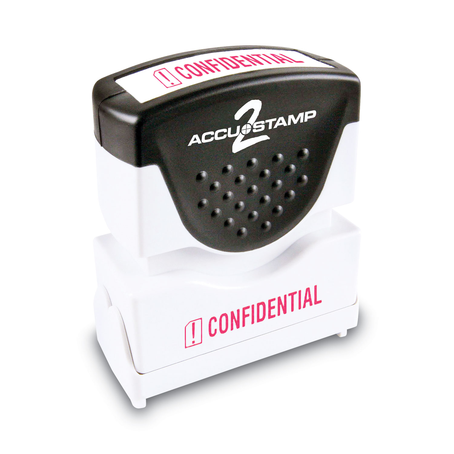 ACCUSTAMP2® Pre-Inked Shutter Stamp with Microban, Red, CONFIDENTIAL, 1 5/8 x 1/