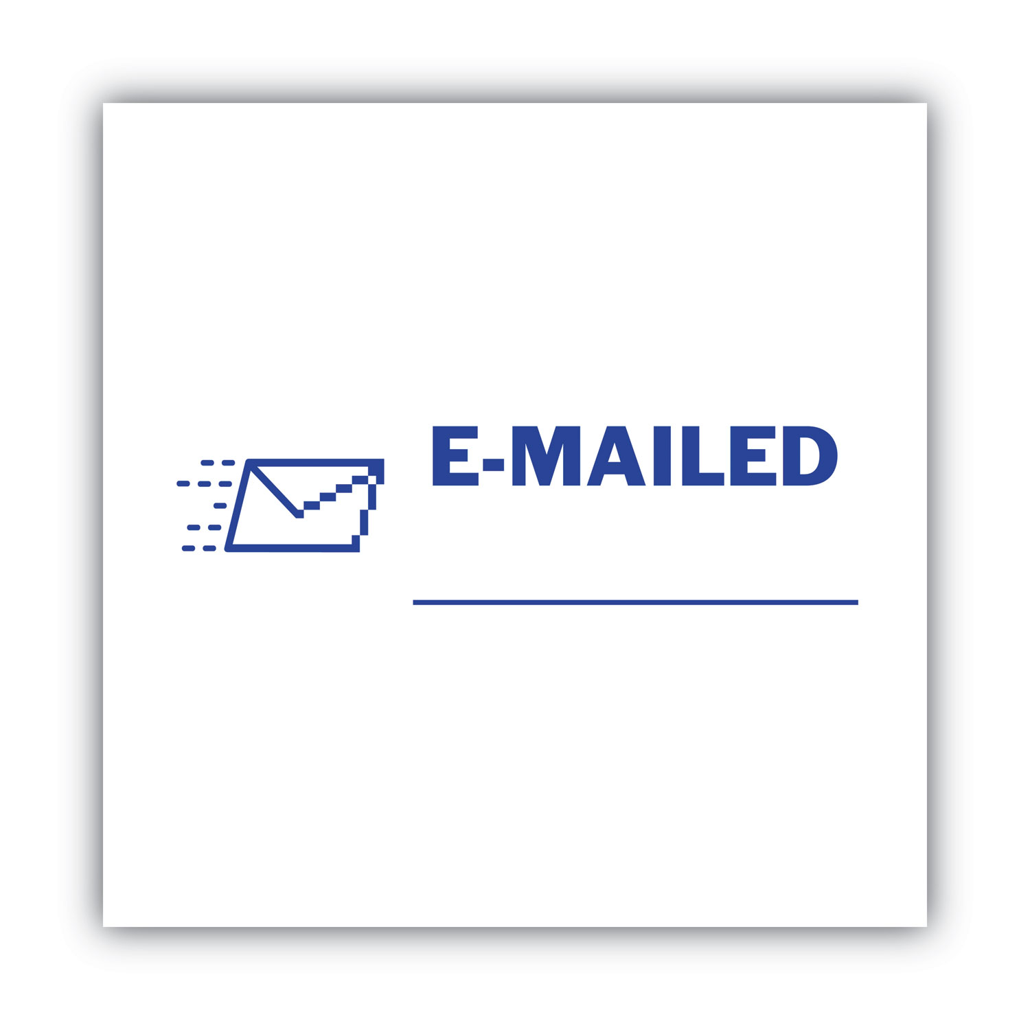 ACCUSTAMP2® Pre-Inked Shutter Stamp with Microban, Blue, EMAILED, 1 5/8 x 1/2