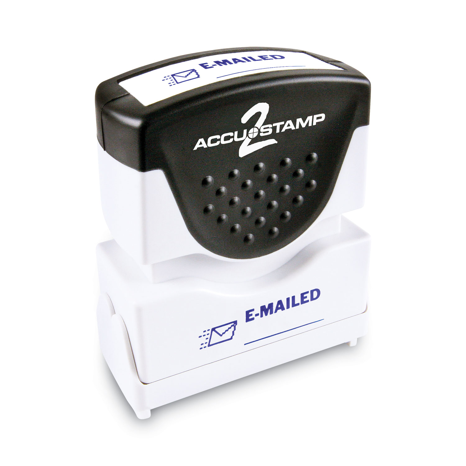 ACCUSTAMP2® Pre-Inked Shutter Stamp with Microban, Blue, EMAILED, 1 5/8 x 1/2