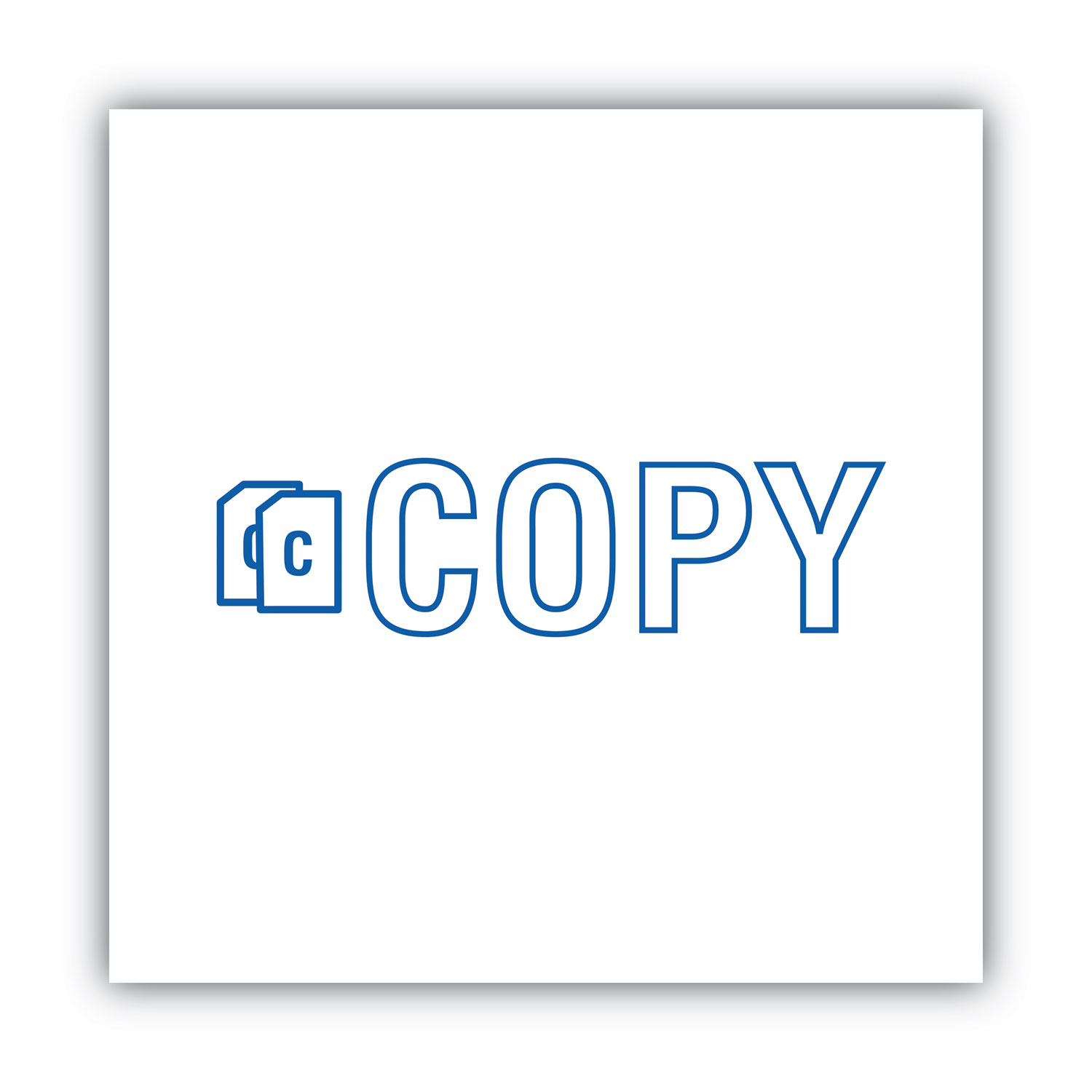 ACCUSTAMP2® Pre-Inked Shutter Stamp with Microban, Blue, COPY, 1 5/8 x 1/2