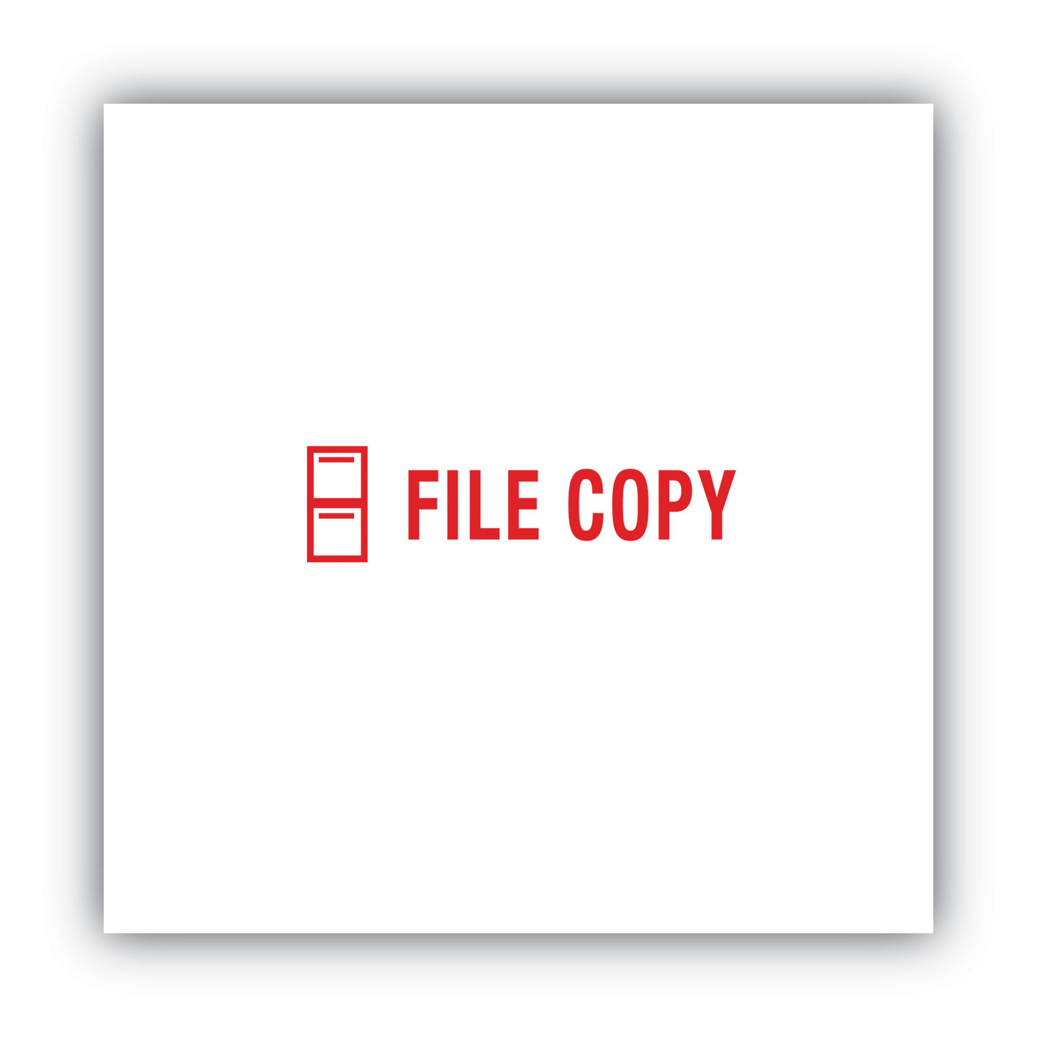 ACCUSTAMP2® Pre-Inked Shutter Stamp with Microban, Red, FILE COPY, 1 5/8 x 1/2