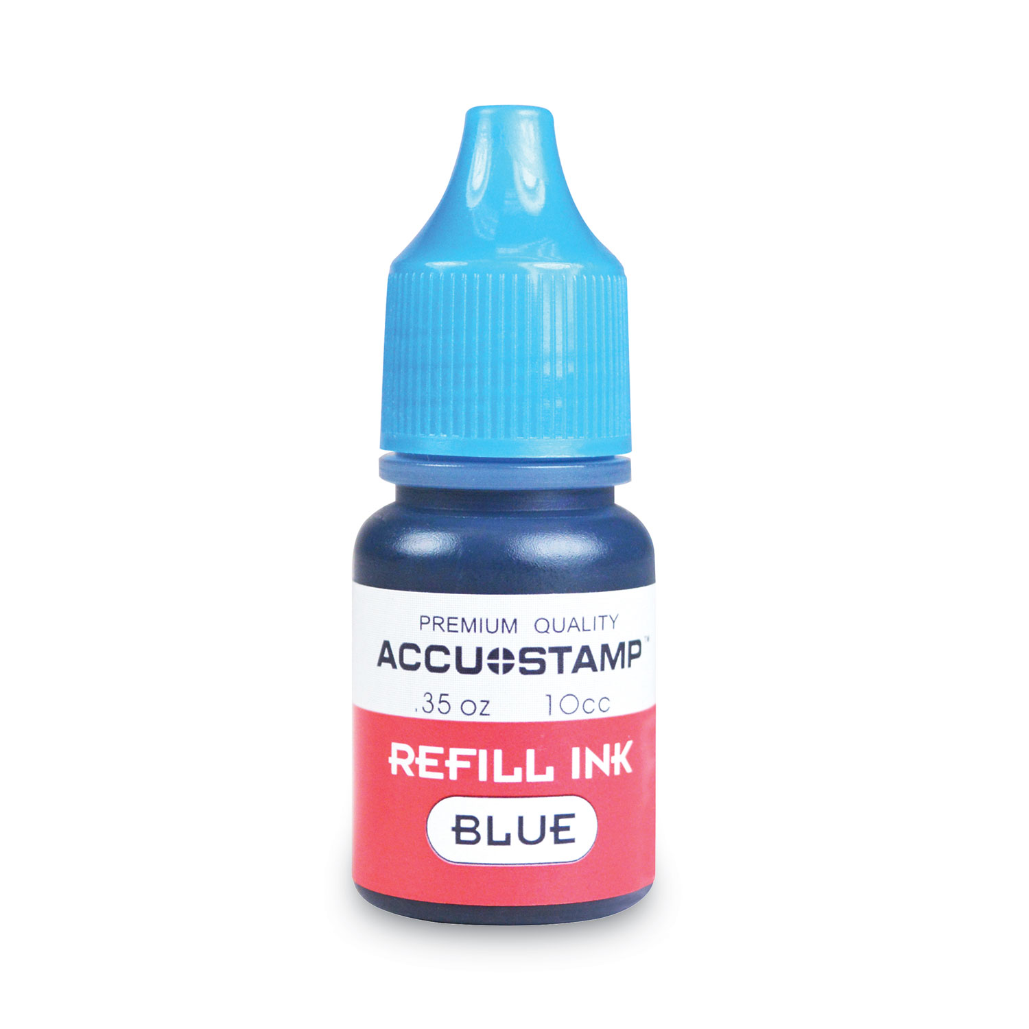 COSCO ACCU-STAMP Gel Ink Refill, Blue, 0.35 oz Bottle