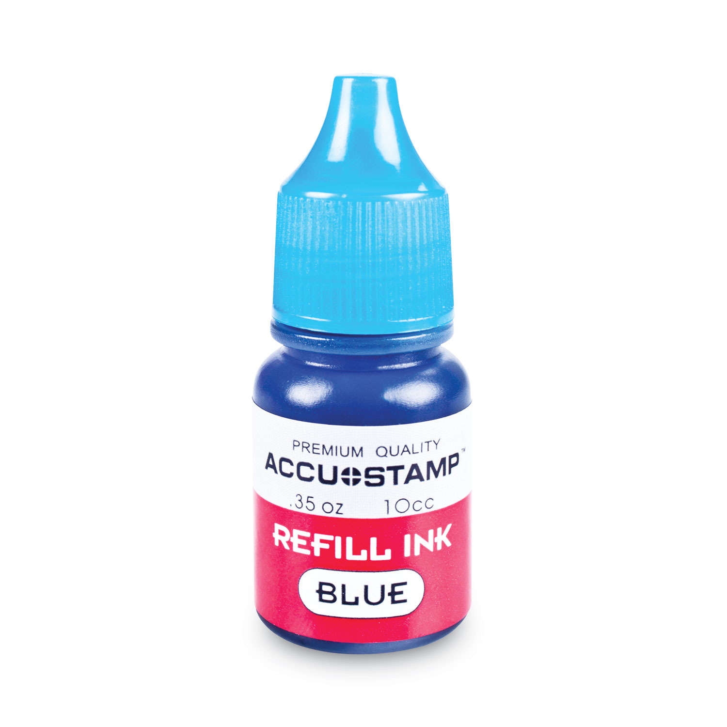 COSCO ACCU-STAMP Gel Ink Refill, Blue, 0.35 oz Bottle