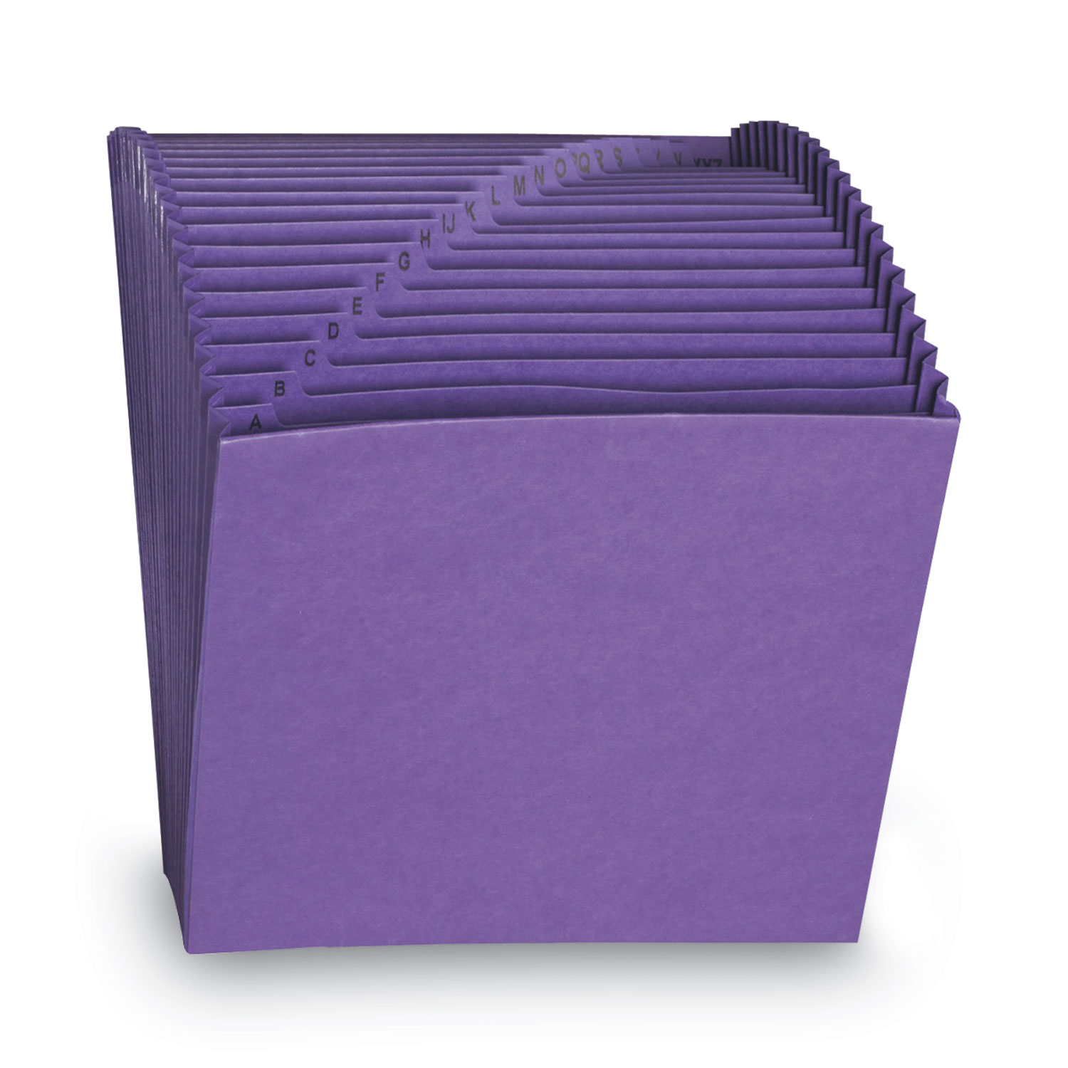 Smead® Heavy-Duty A-Z Open Top Expanding Files, 21 Pockets, Letter, Purple
