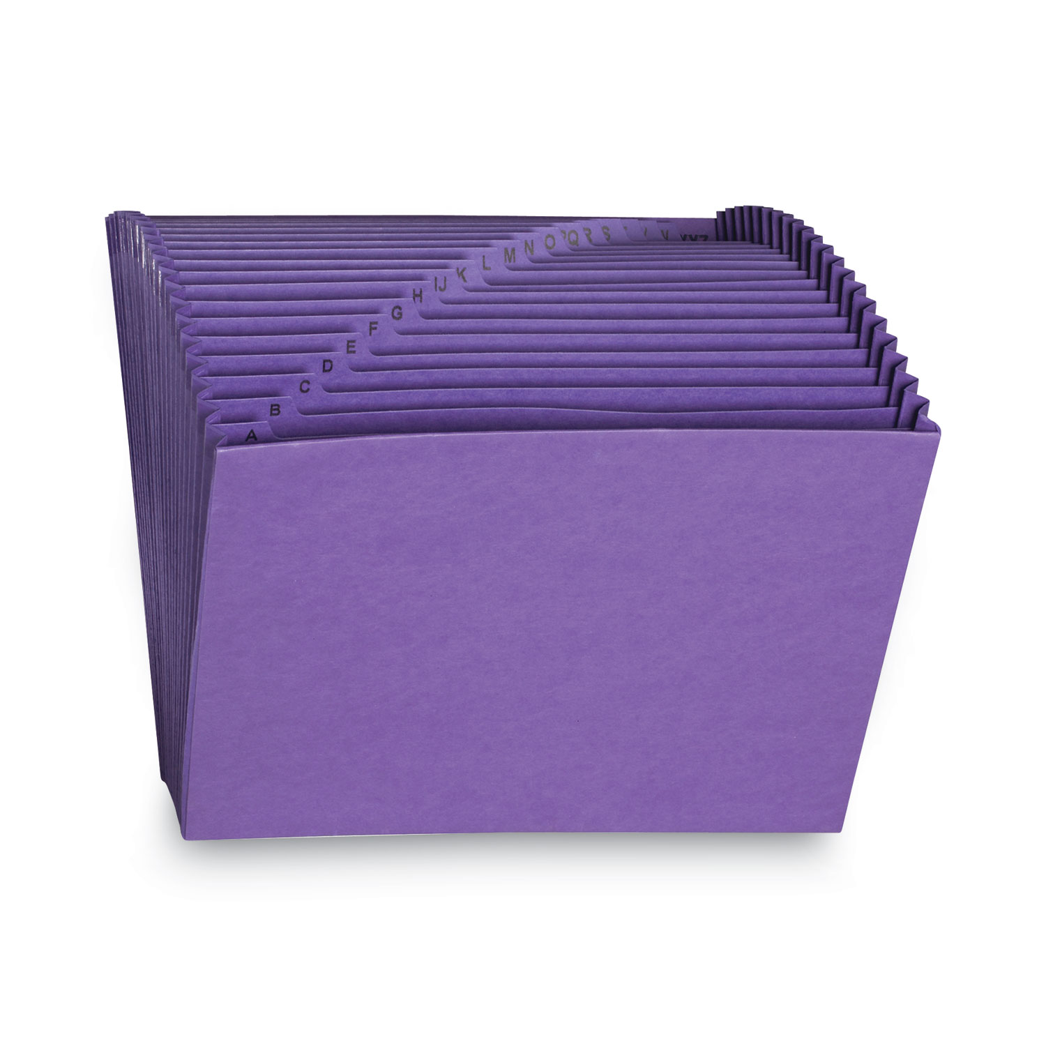 Smead® Heavy-Duty A-Z Open Top Expanding Files, 21 Pockets, Letter, Purple