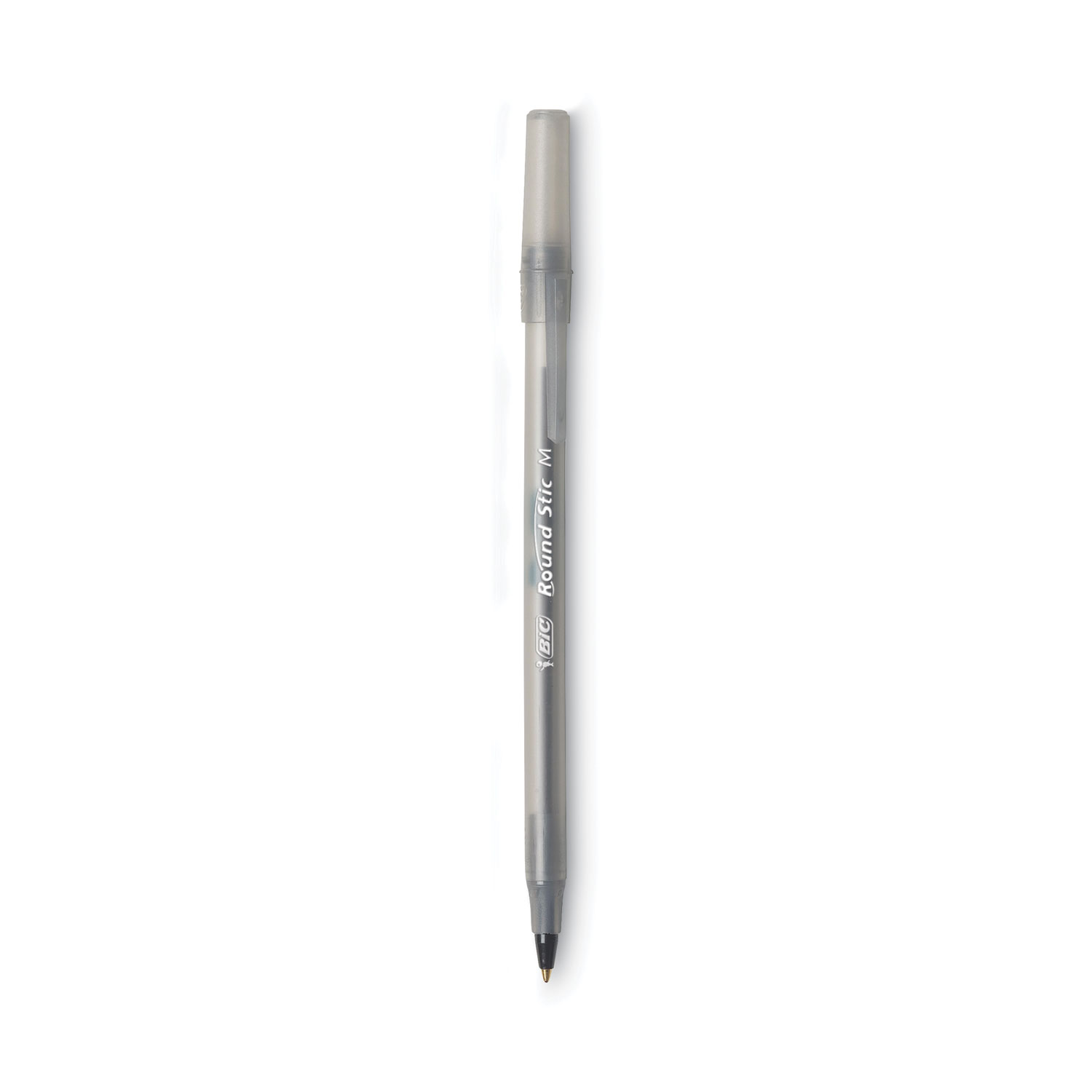 BIC® Round Stic Xtra Life Ballpoint Pen, Black Ink, 1mm, Medium, Dozen