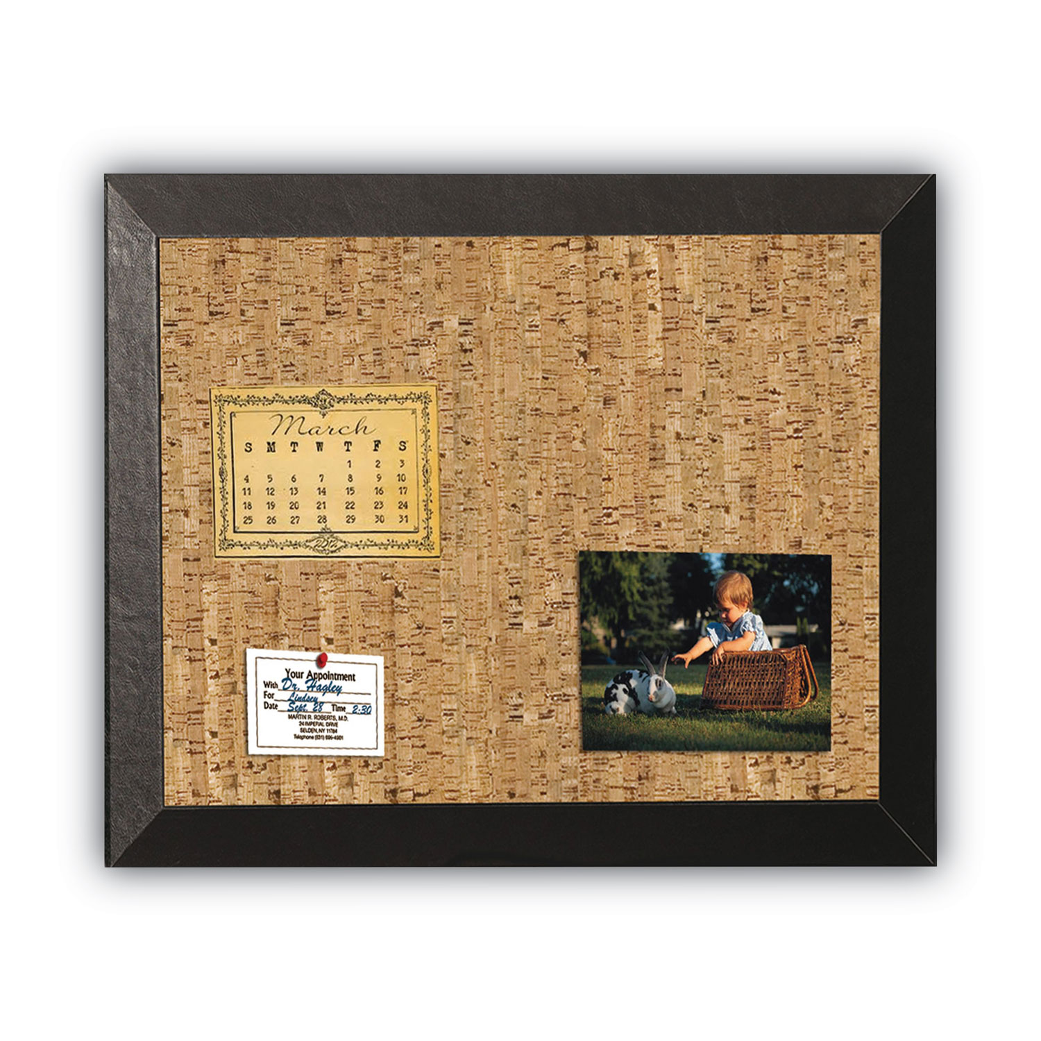 MasterVision® Natural Cork Bulletin Board, 36x24, Cork/Black