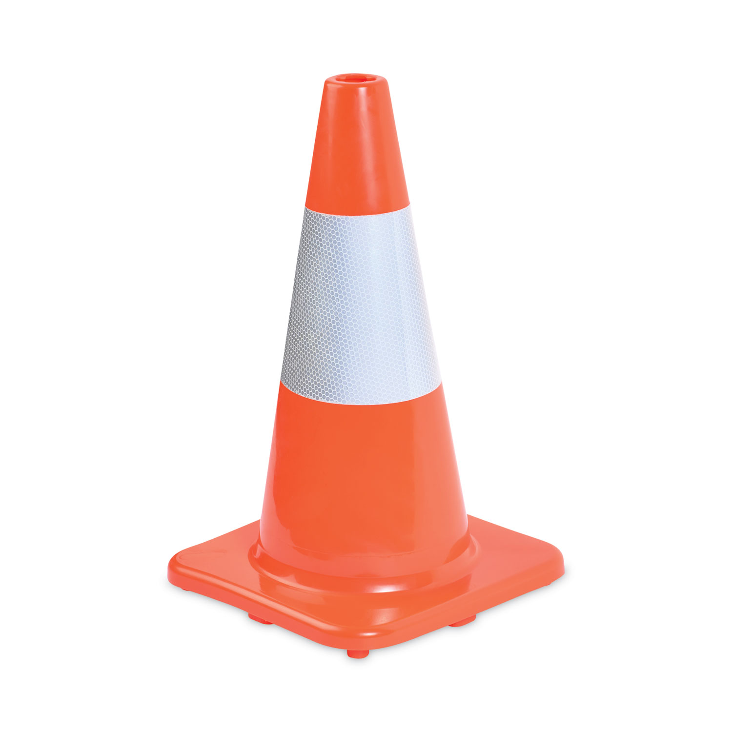 Tatco Traffic Cone, 18h x 10w x 10d, Orange/Silver