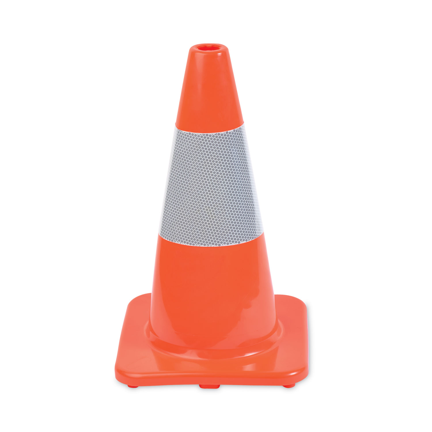 Tatco Traffic Cone, 18h x 10w x 10d, Orange/Silver