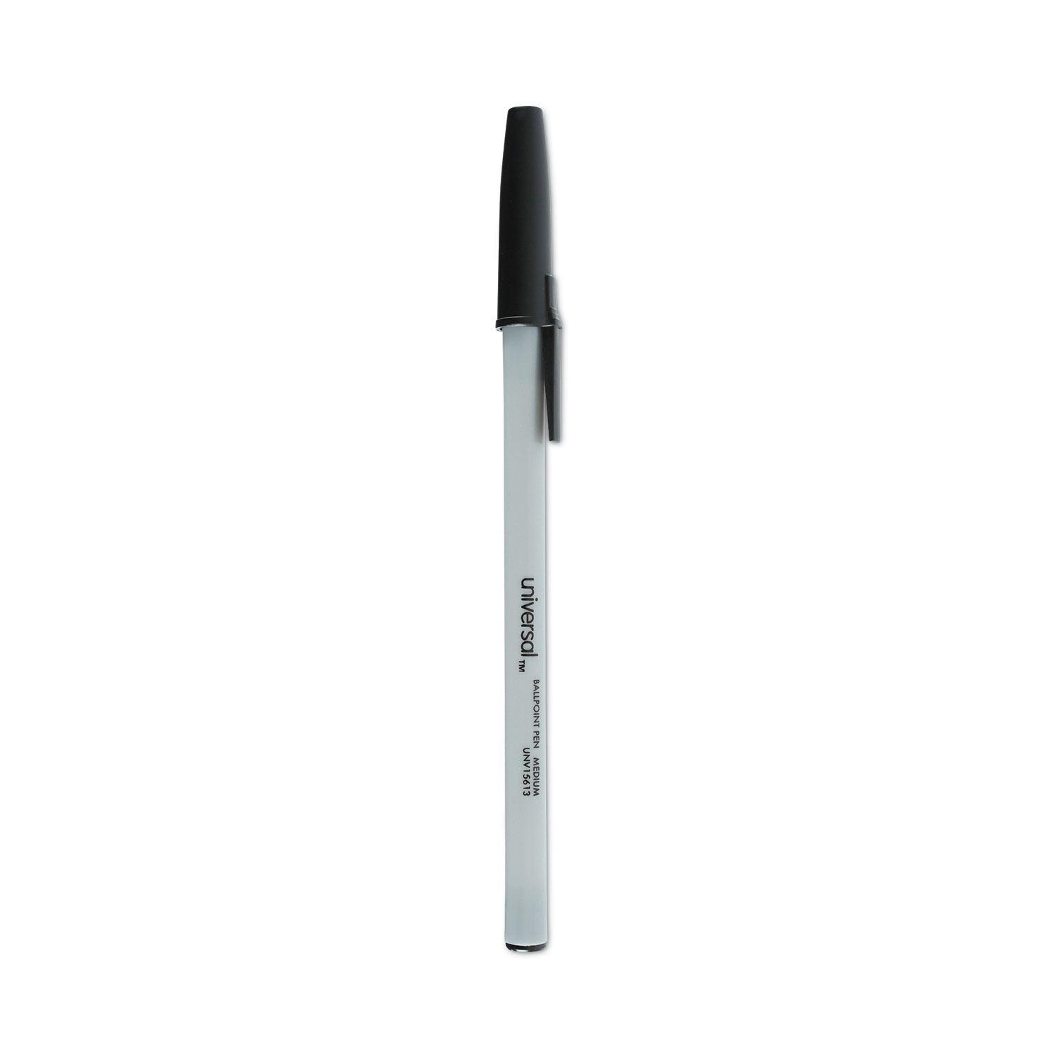 Universal® Economy Ballpoint Stick Oil-Based Pen, Black Ink, Medium, 60/Pack