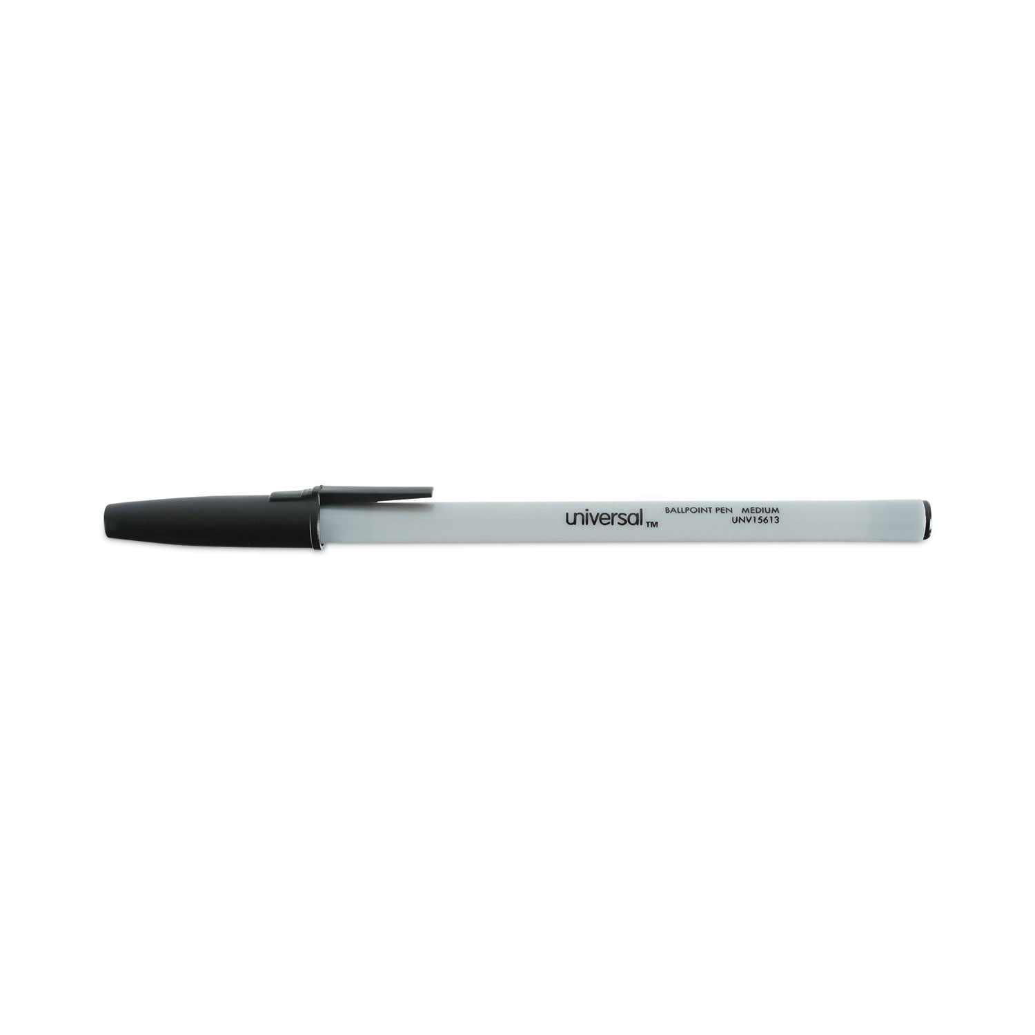 Universal® Economy Ballpoint Stick Oil-Based Pen, Black Ink, Medium, 60/Pack
