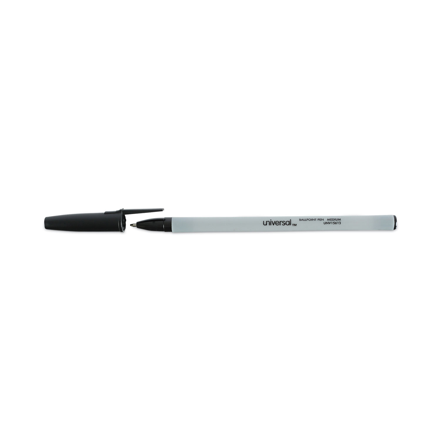 Universal® Economy Ballpoint Stick Oil-Based Pen, Black Ink, Medium, 60/Pack