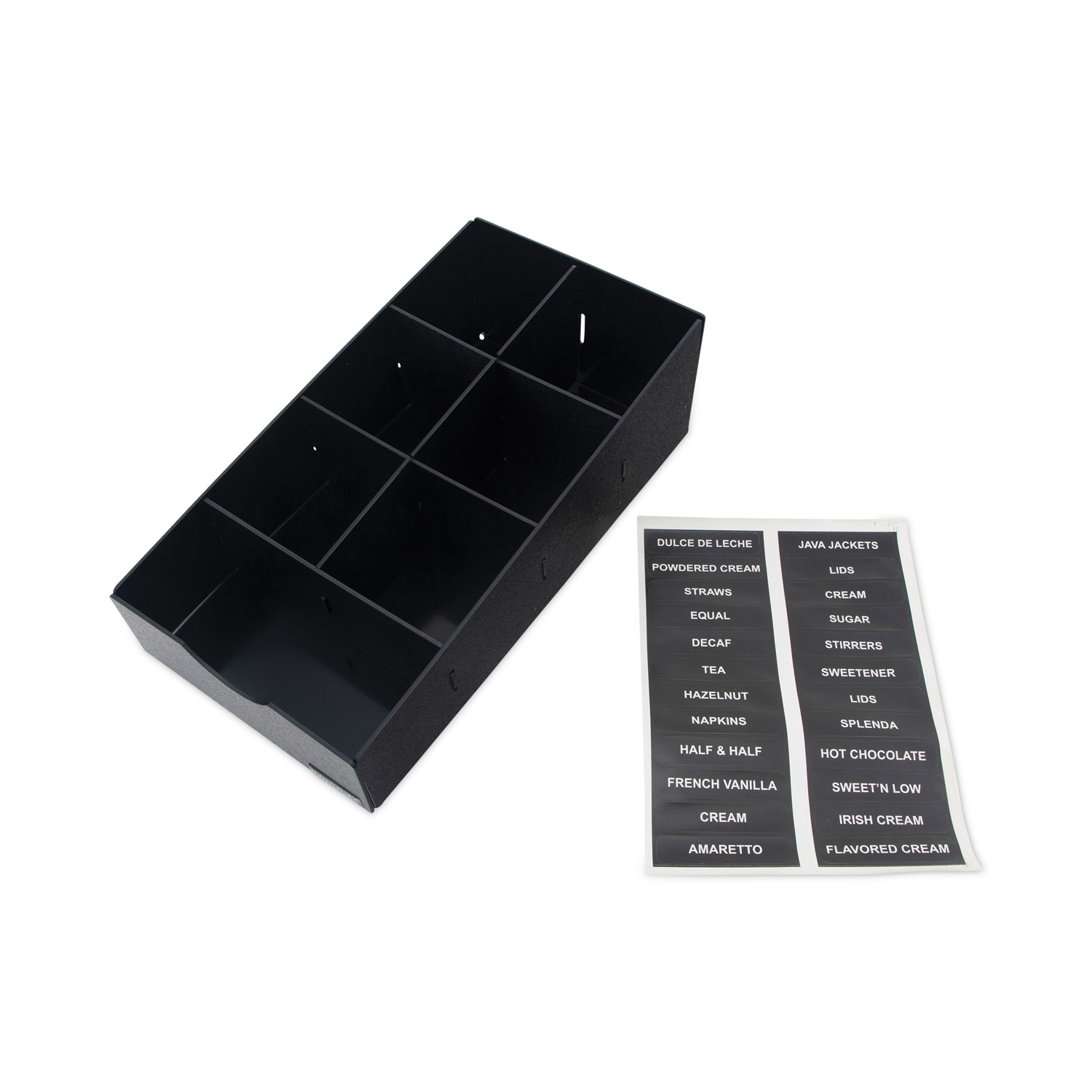 Vertiflex® Condiment Caddy, 8 3/4w x 16d x 5 1/4h, Black