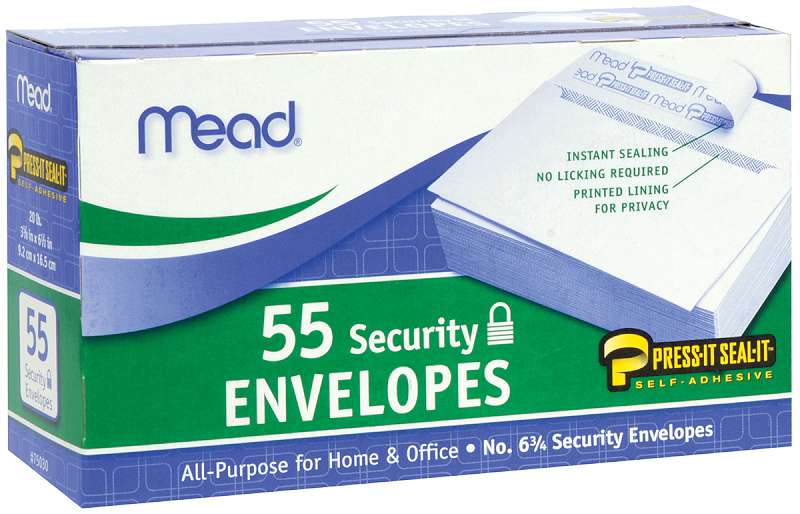Mead Boxed Peel & Stick Envelopes 3.625