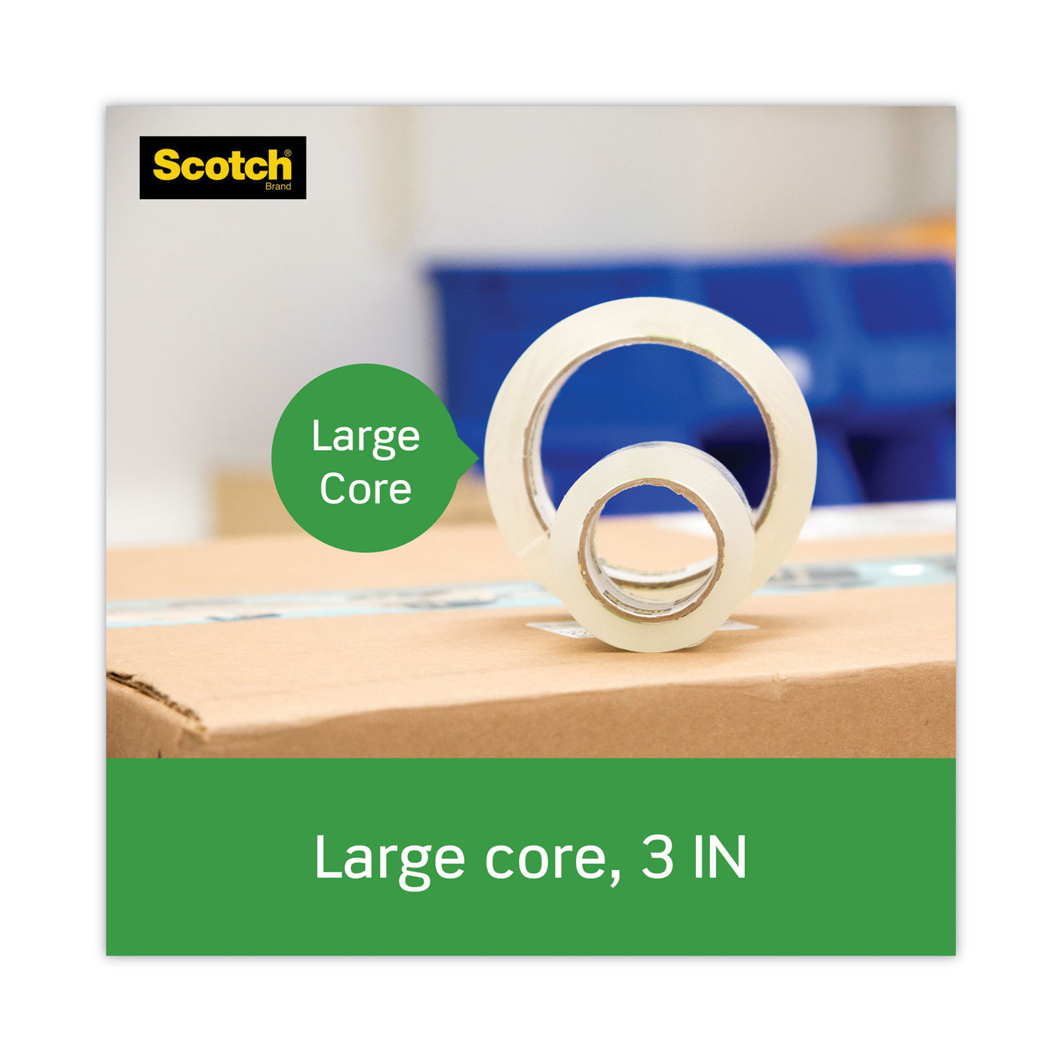 Scotch® Tough Grip Moving Packaging Tape, 1.88
