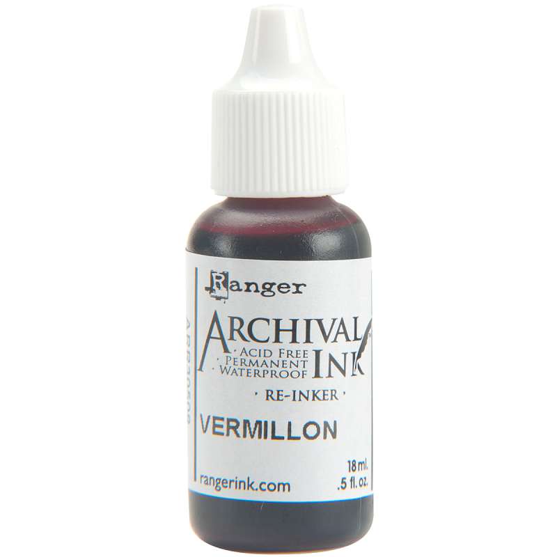 Archival Pad Re-Inker .5oz Vermillion