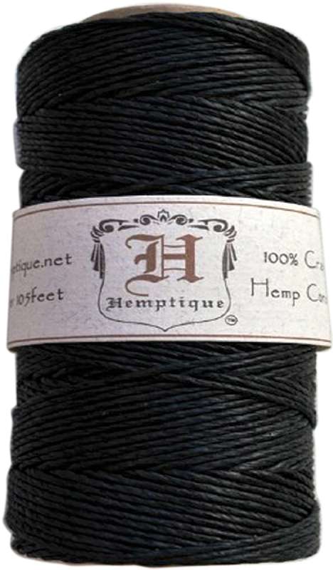 Hemp Cord Spool 20lb 205' Black