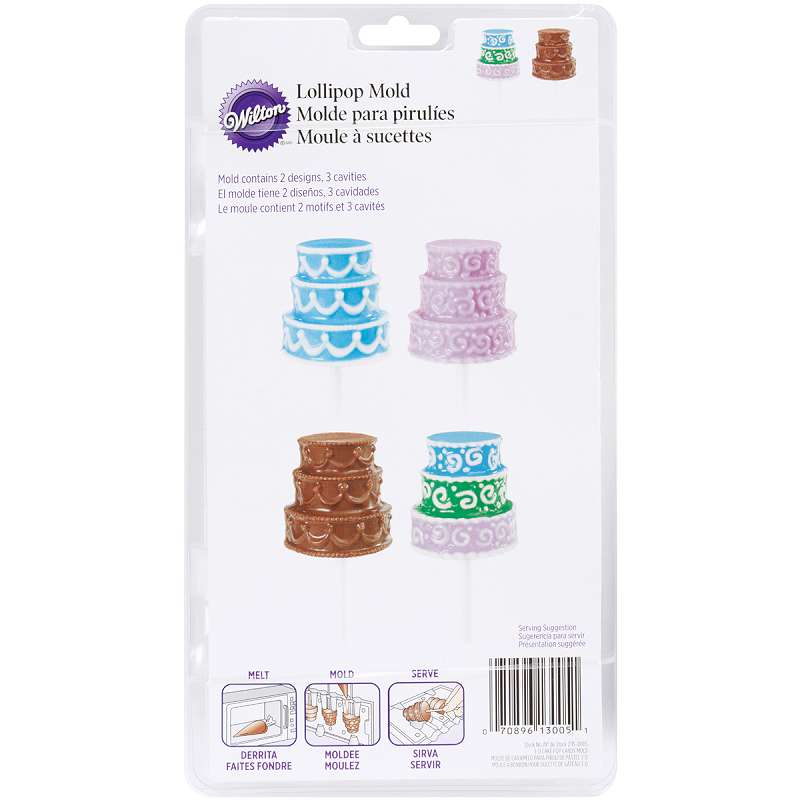 Lollipop Mold 3D Cake Pop 3 Cavity (2 Designs)