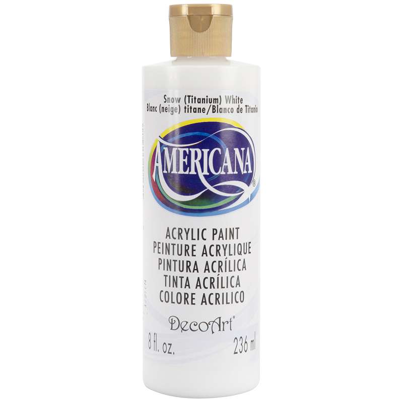 Americana Acrylic Paint 8oz Snow White