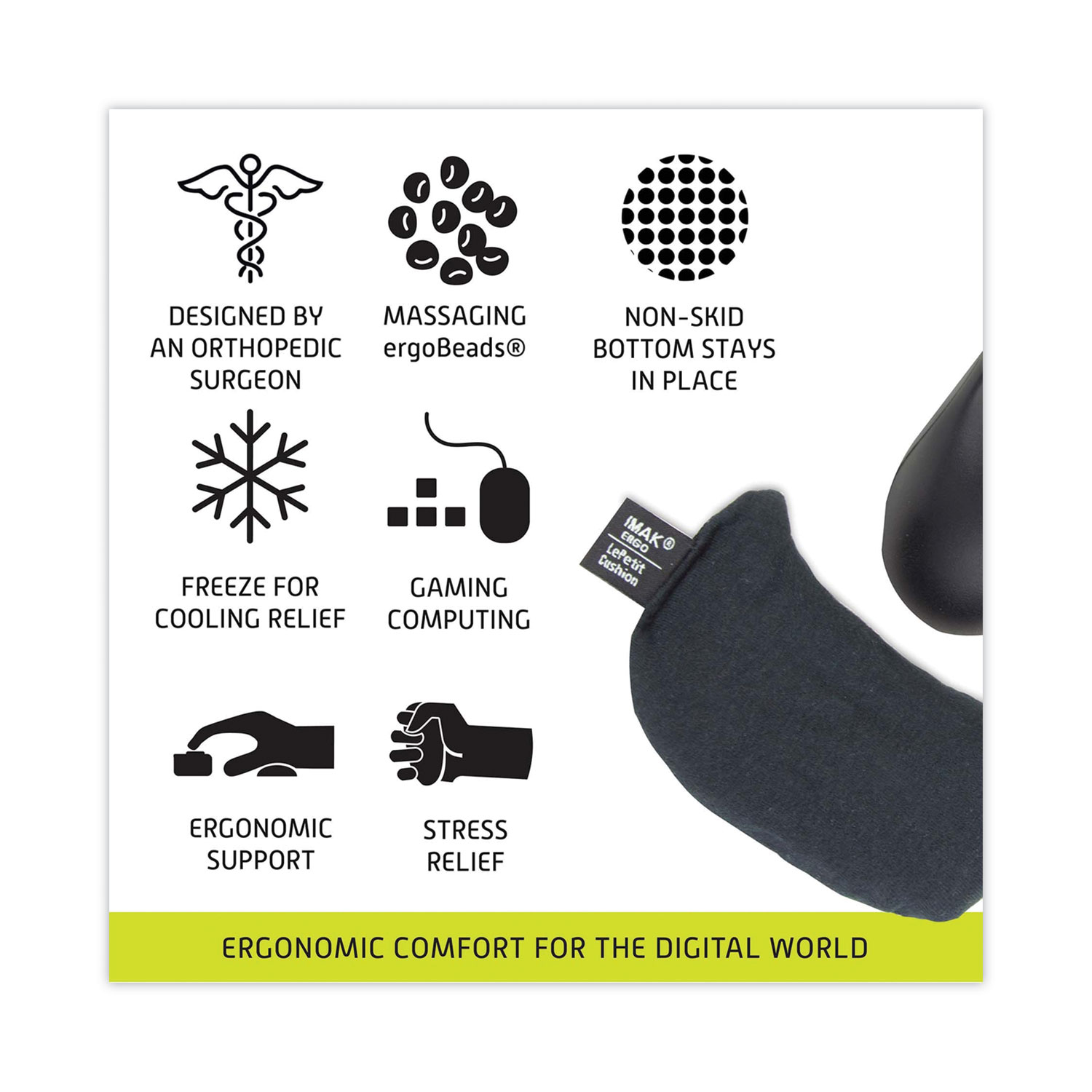 IMAK® Le Petit Mouse Wrist Cushion, Black