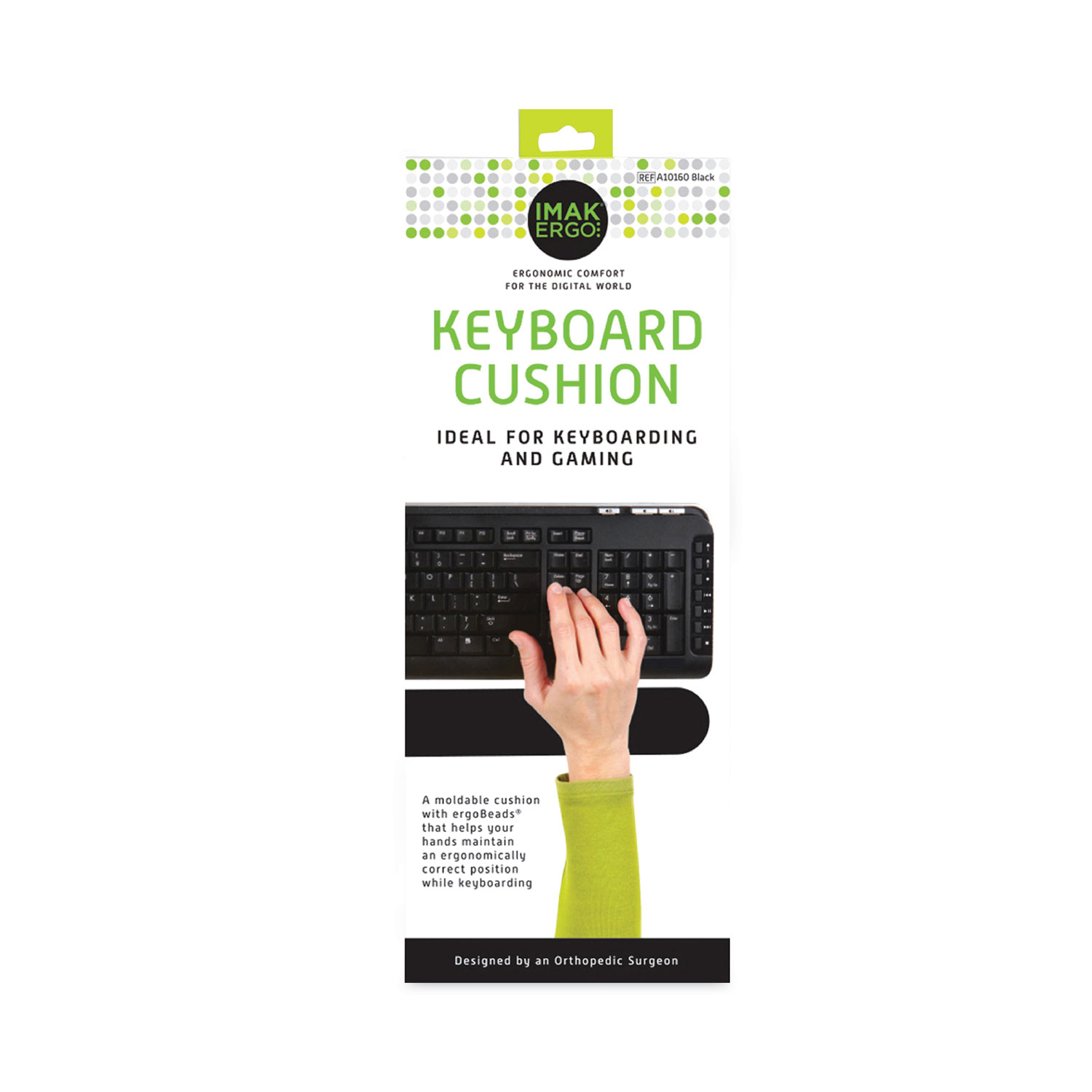 IMAK® Keyboard Wrist Cushion, Black