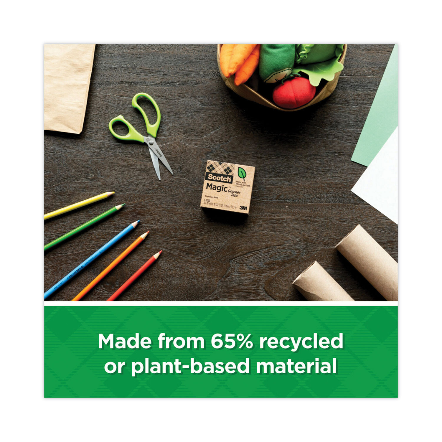 Scotch® Magic Greener Tape, 3/4