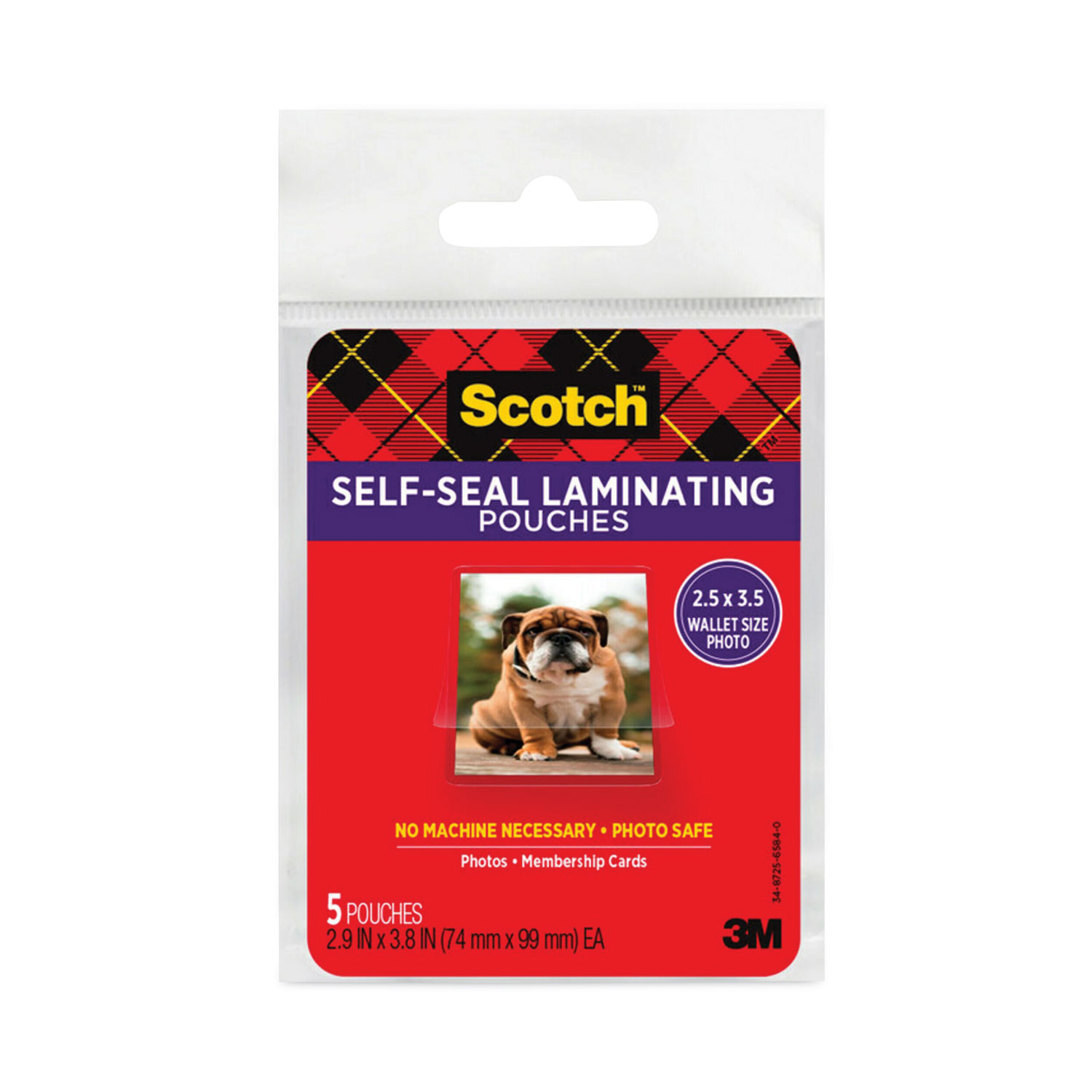 Self-Sealing Laminating Pouches, 9.5 mil, 2.81