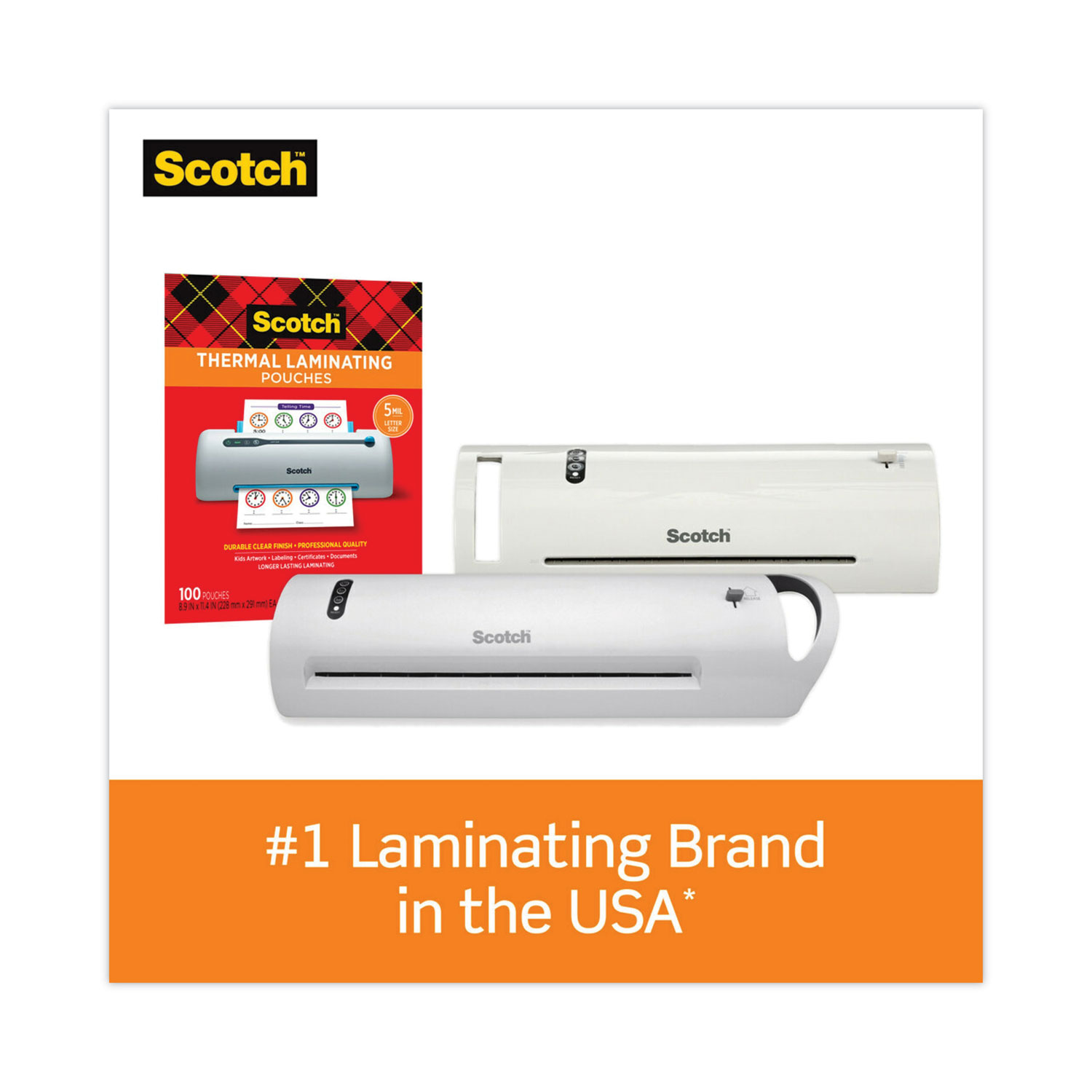 Scotch Letter Size Thermal Laminating Pouches, 3 mil, 11 2/5 x 8 9/10, 200 per