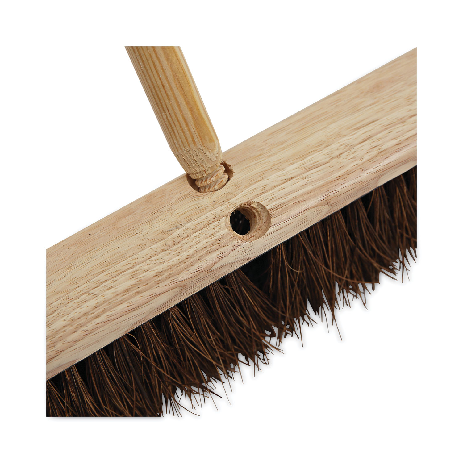 Boardwalk® Heavy-Duty Threaded End Lacquered Hardwood Broom Handle, 1 1/8