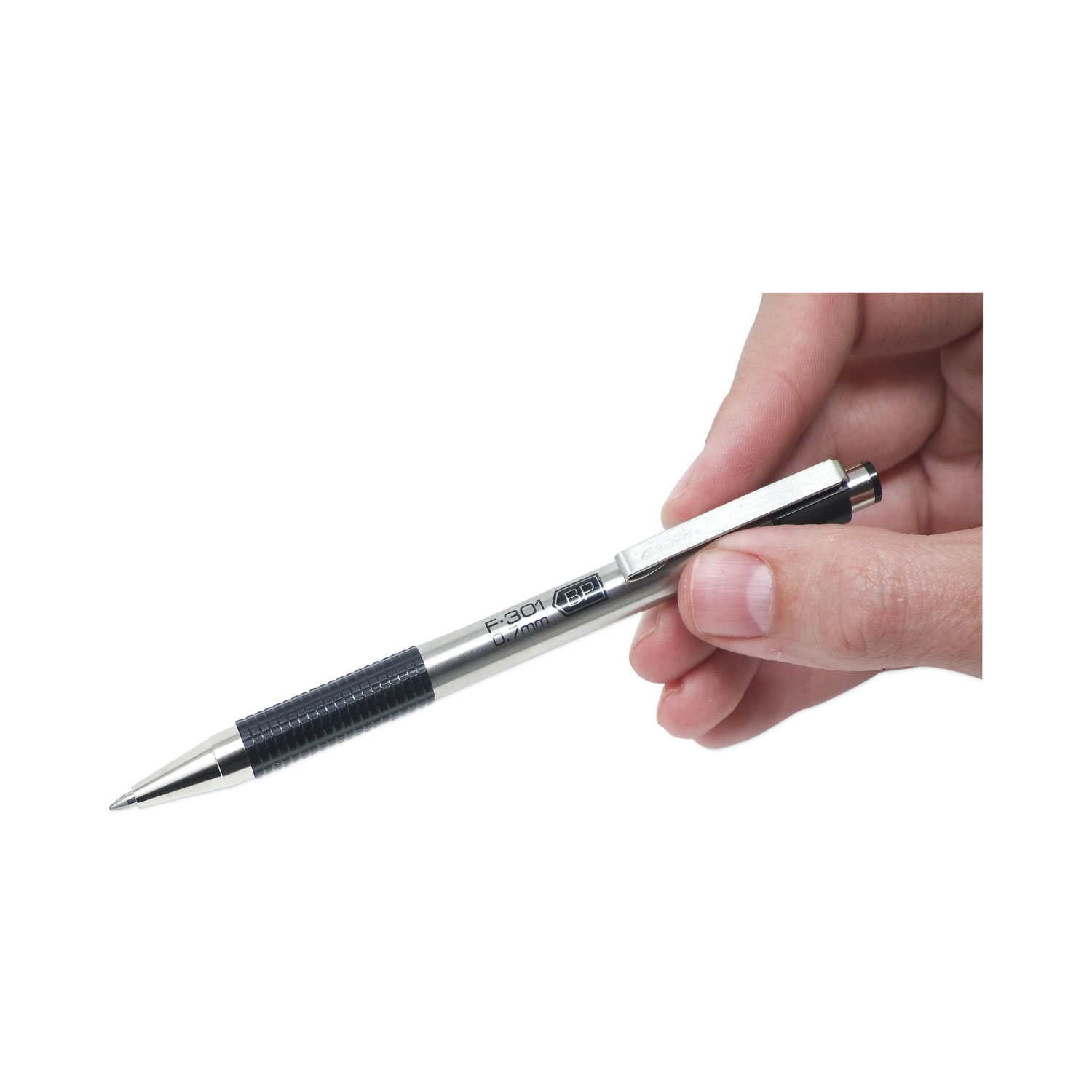 Zebra® F-301 Ballpoint Retractable Pen, Black Ink, Bold, Dozen