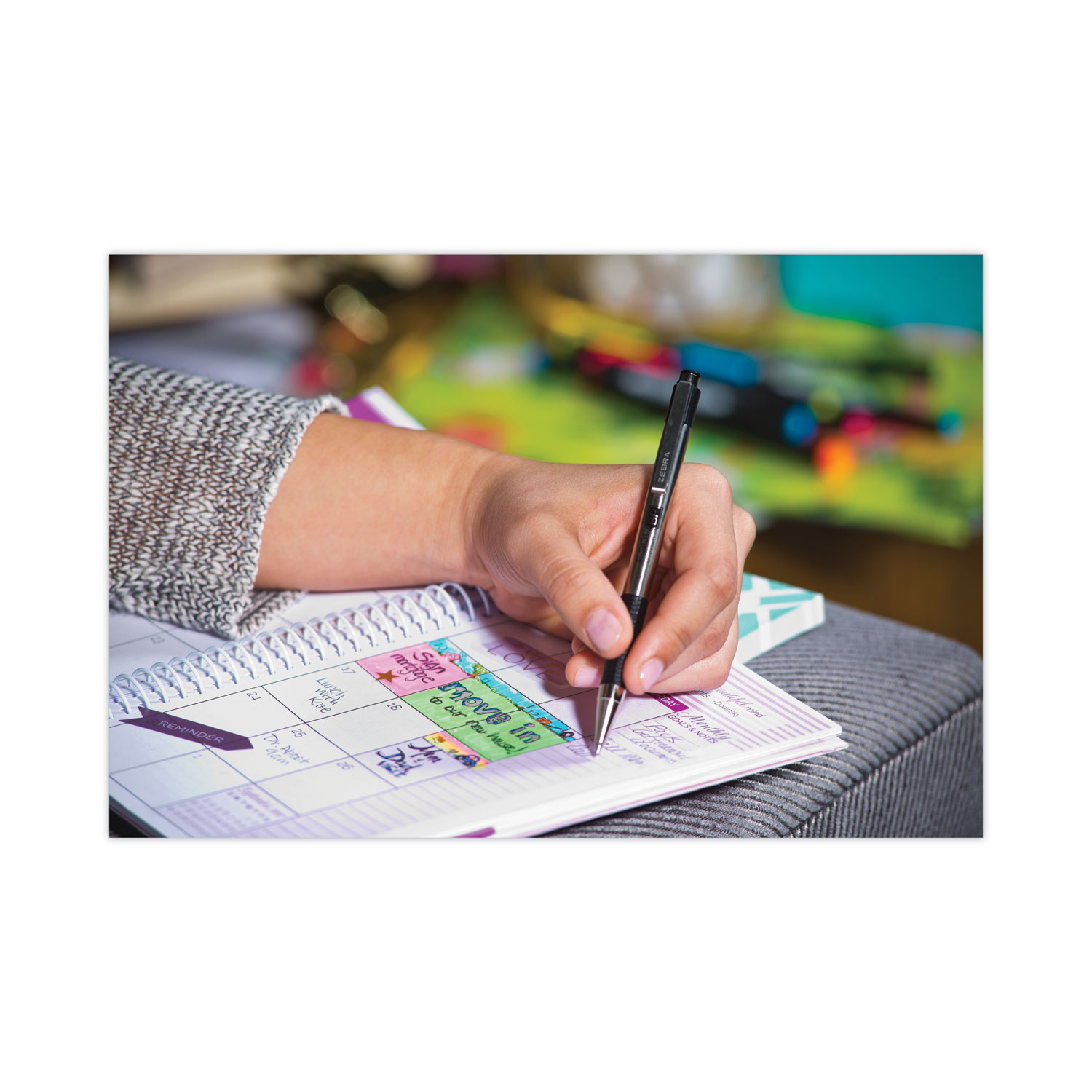 Zebra® F-301 Ballpoint Retractable Pen, Black Ink, Bold, Dozen