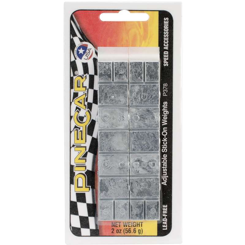 Pine Car Weight- 1oz. Adjustable Stick-On (2)