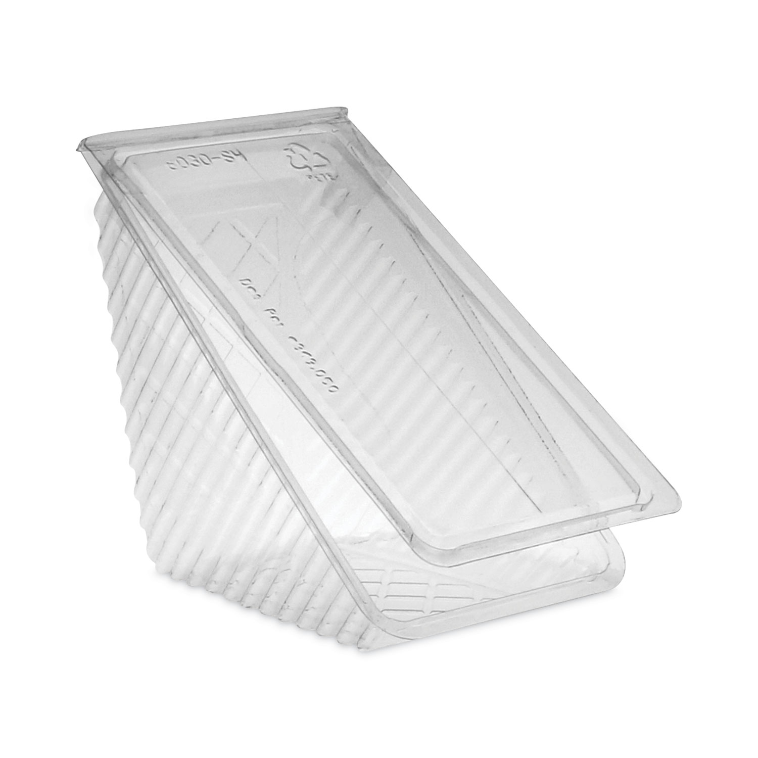Pactiv Hinged Lid Sandwich Wedges, Plastic, Clear, 6 1/2 x 3 x 3 1/4, 85/PK, 3 P