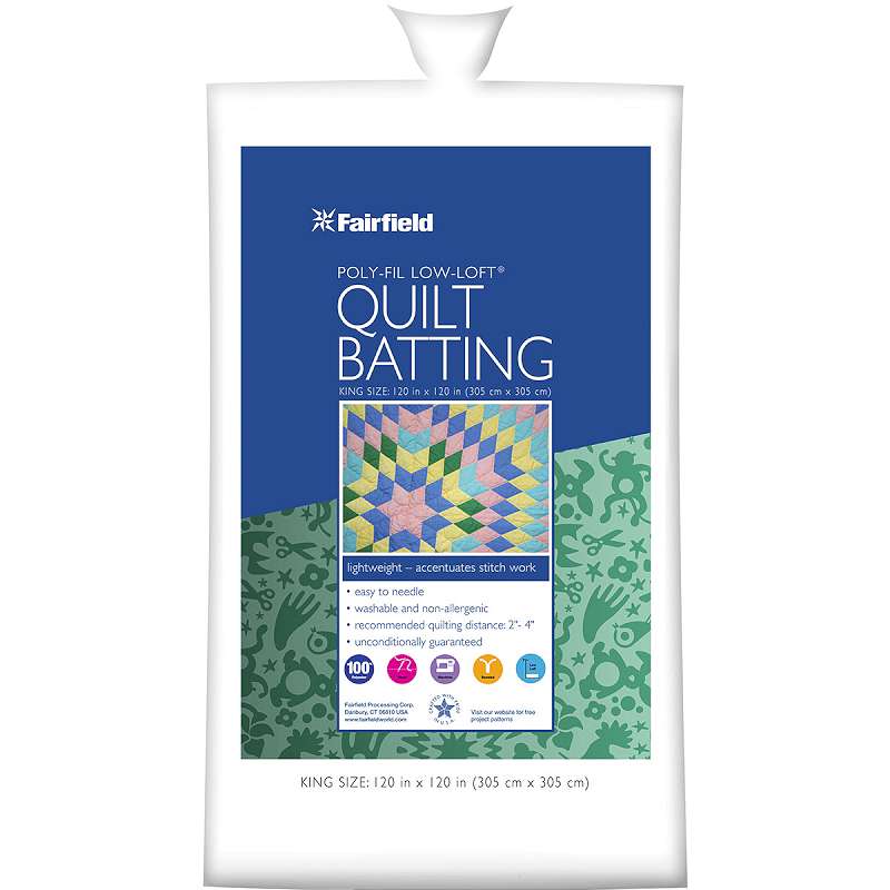 Low-Loft Bonded Polyester Batting Large King Size 120