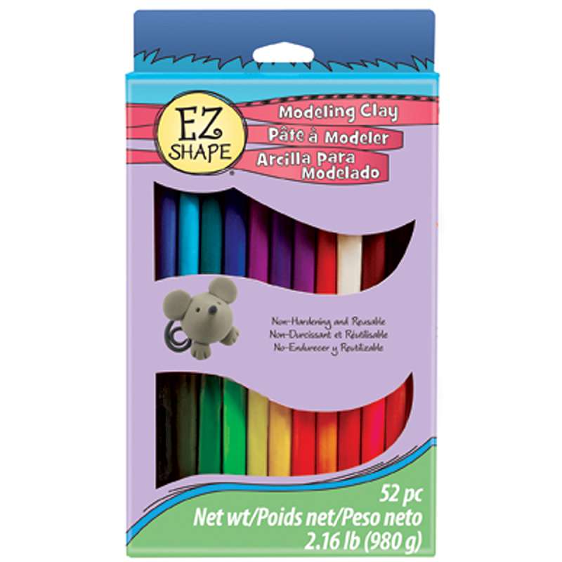 EZ Shape Non-Hardening Modeling Clay 2.16lb 52/Pkg Assorted