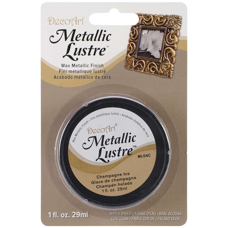 Metallic Lustre Wax Finish 1oz Champagne Ice