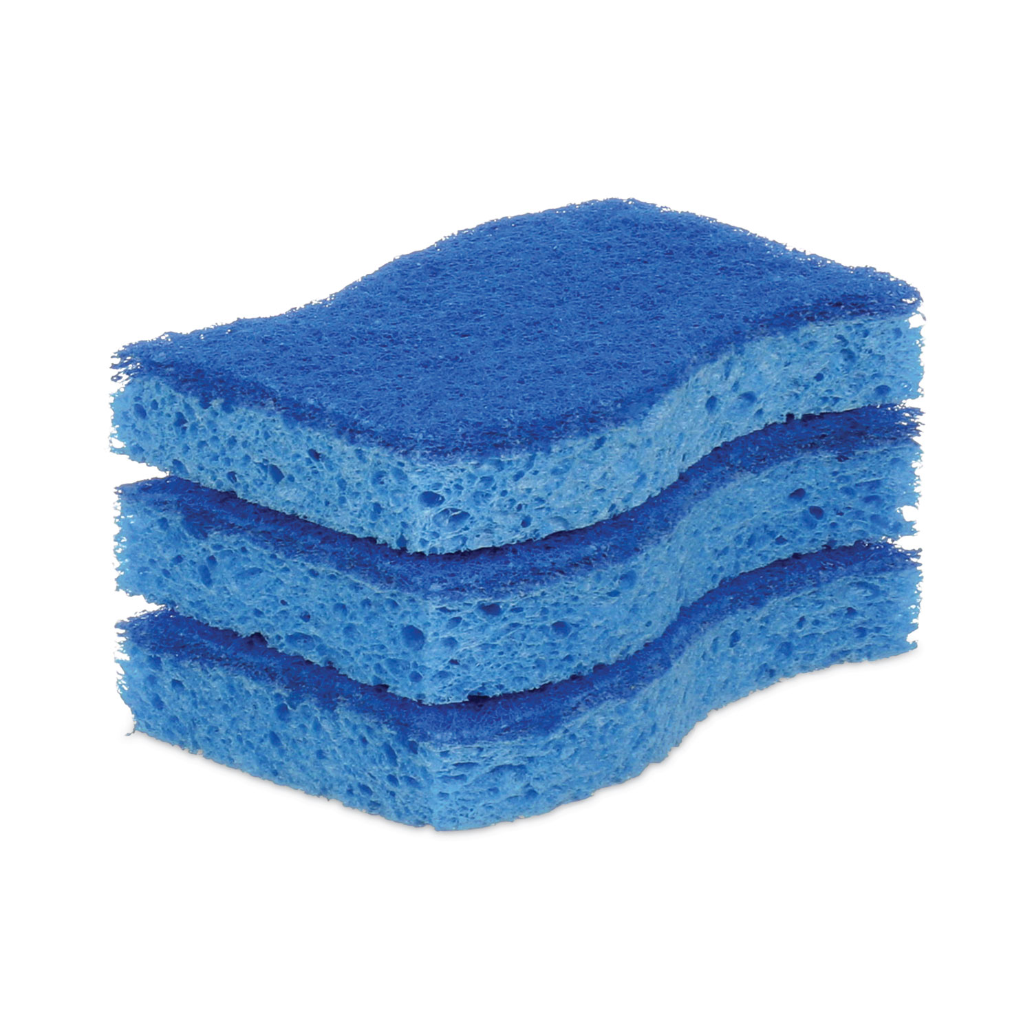 Scotch-Brite® Non-Scratch Multi-Purpose Scrub Sponge, 4 2/5 x 2 3/5, Blue, 3/Pac