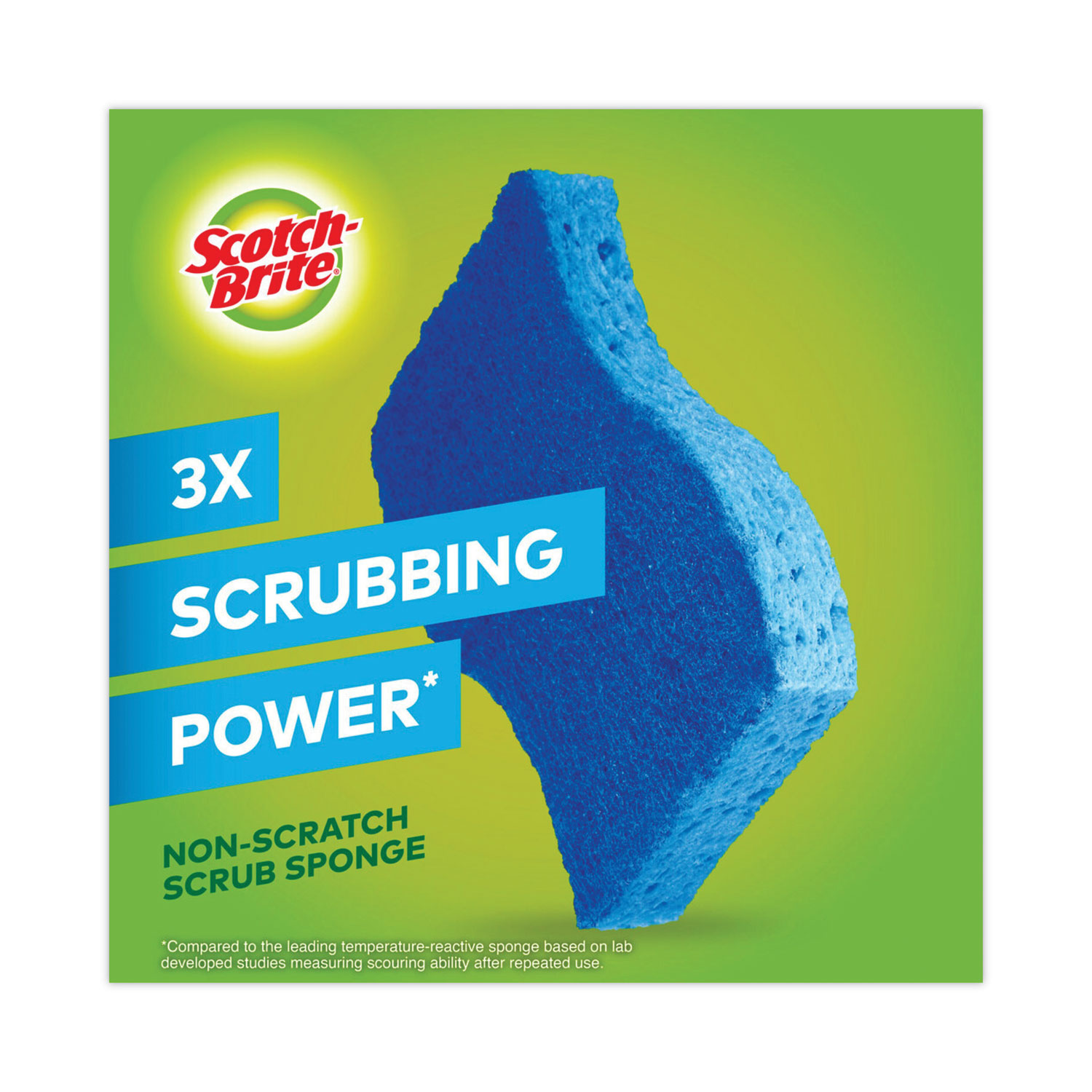 Scotch-Brite® Non-Scratch Multi-Purpose Scrub Sponge, 4 2/5 x 2 3/5, Blue, 3/Pac