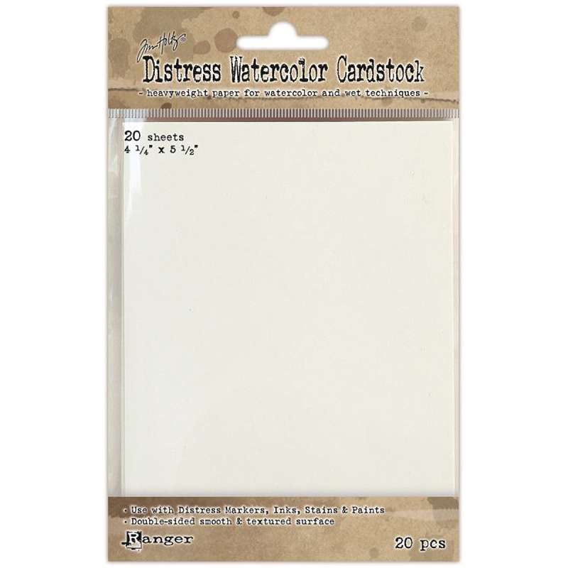 Tim Holtz Distress Watercolor Cardstock 20/Pkg 4.25