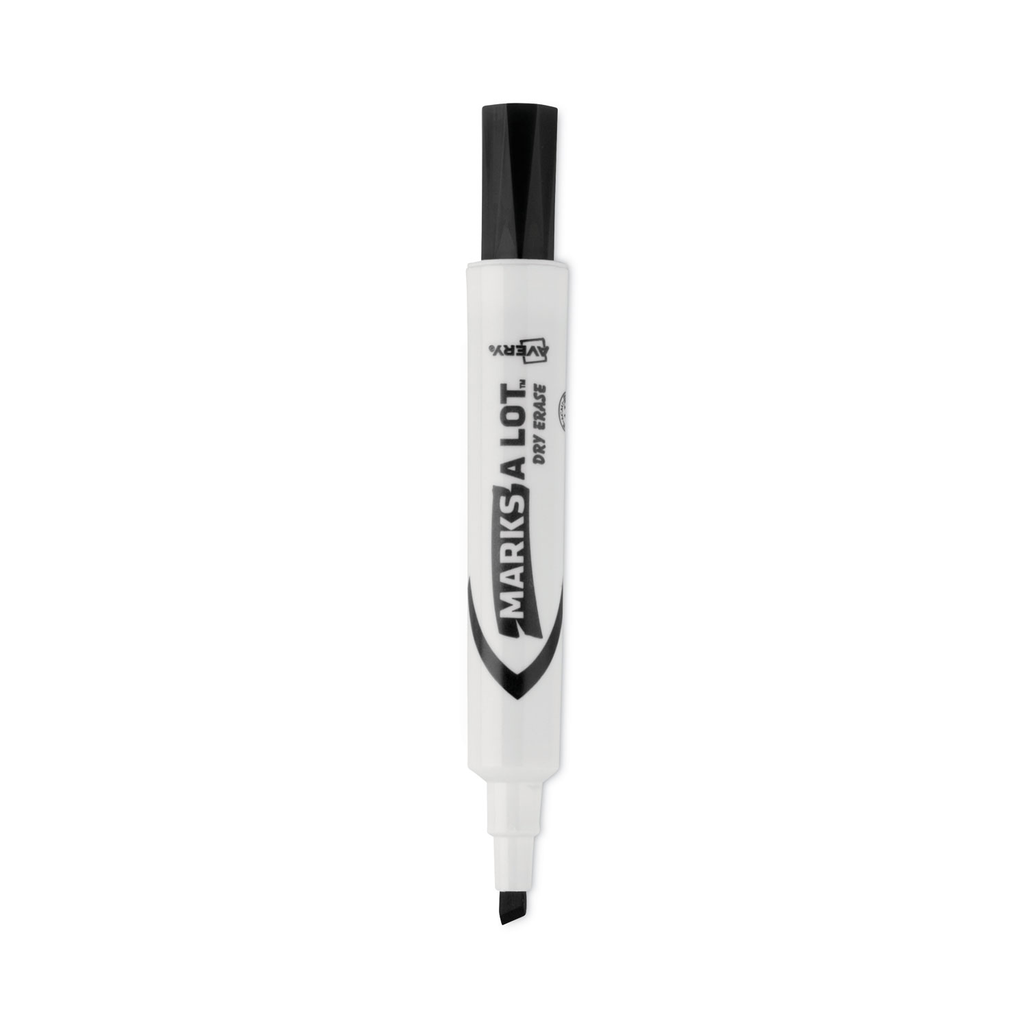 Avery® Marks-A-Lot Desk-Style Dry Erase Marker, Chisel Tip, Black, 36/Pack