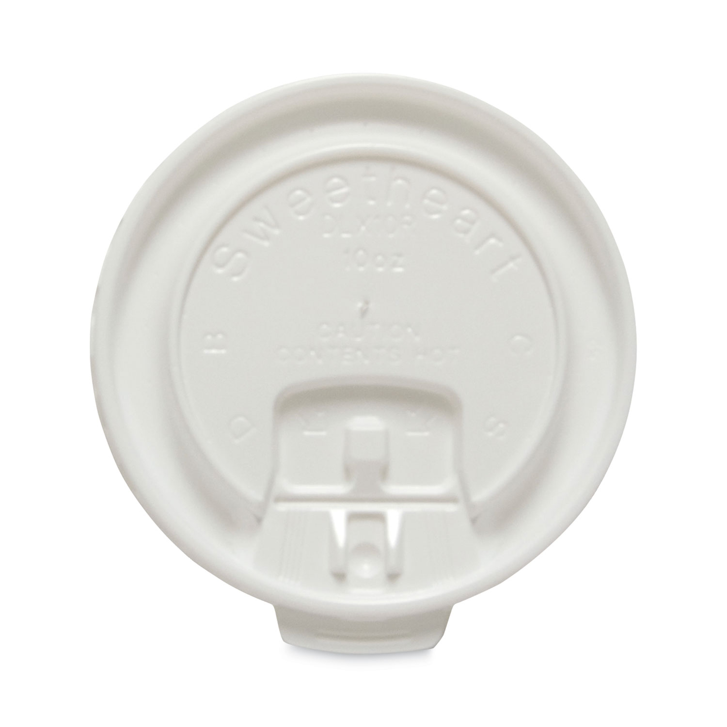 SOLO® Cup Company Liftback & Lock Tab Cup Lids for Foam Cups, Fits 10 oz Trophy